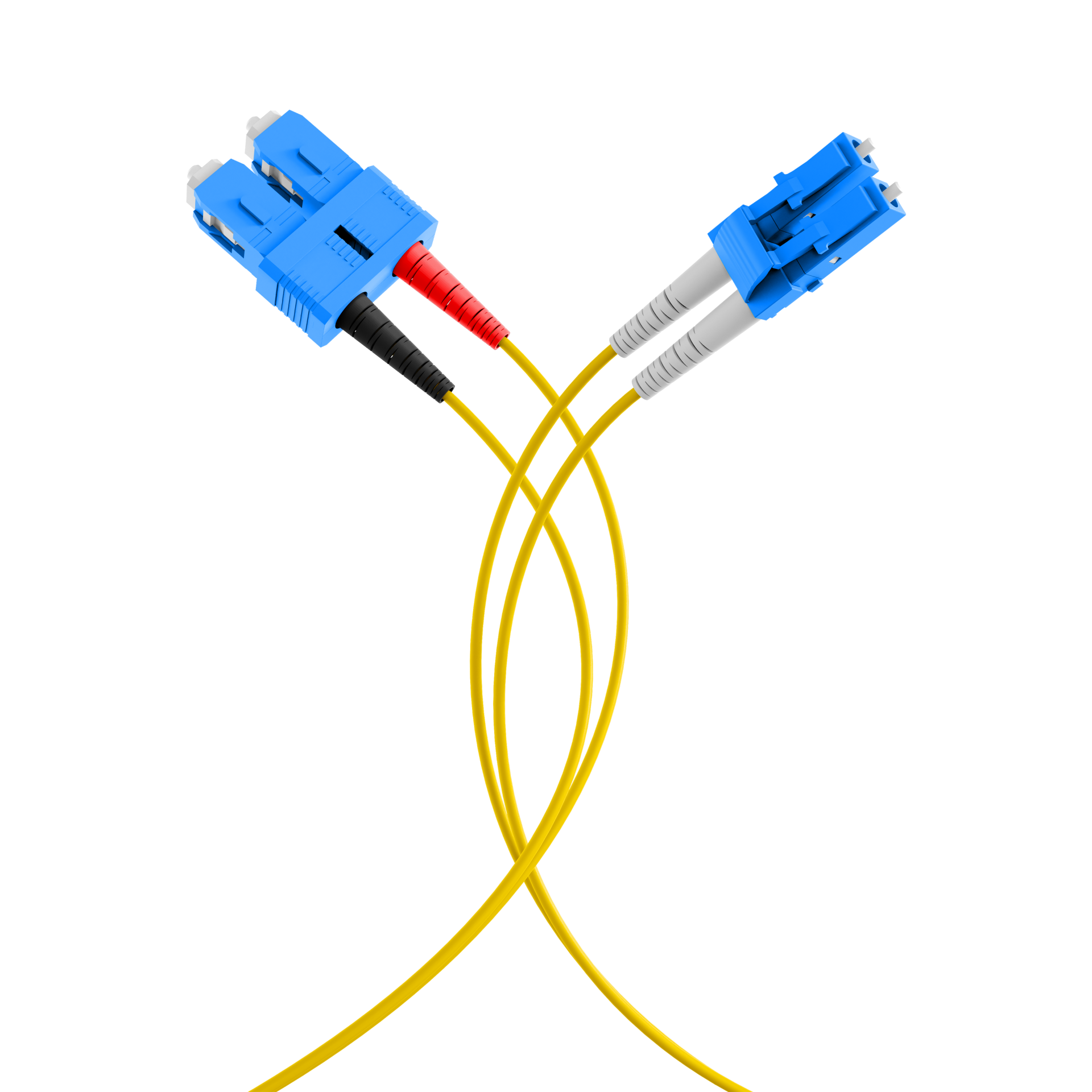 Duplex Patchcable LC-SC OS2 G652D 7,5m LSZH 2mm yellow