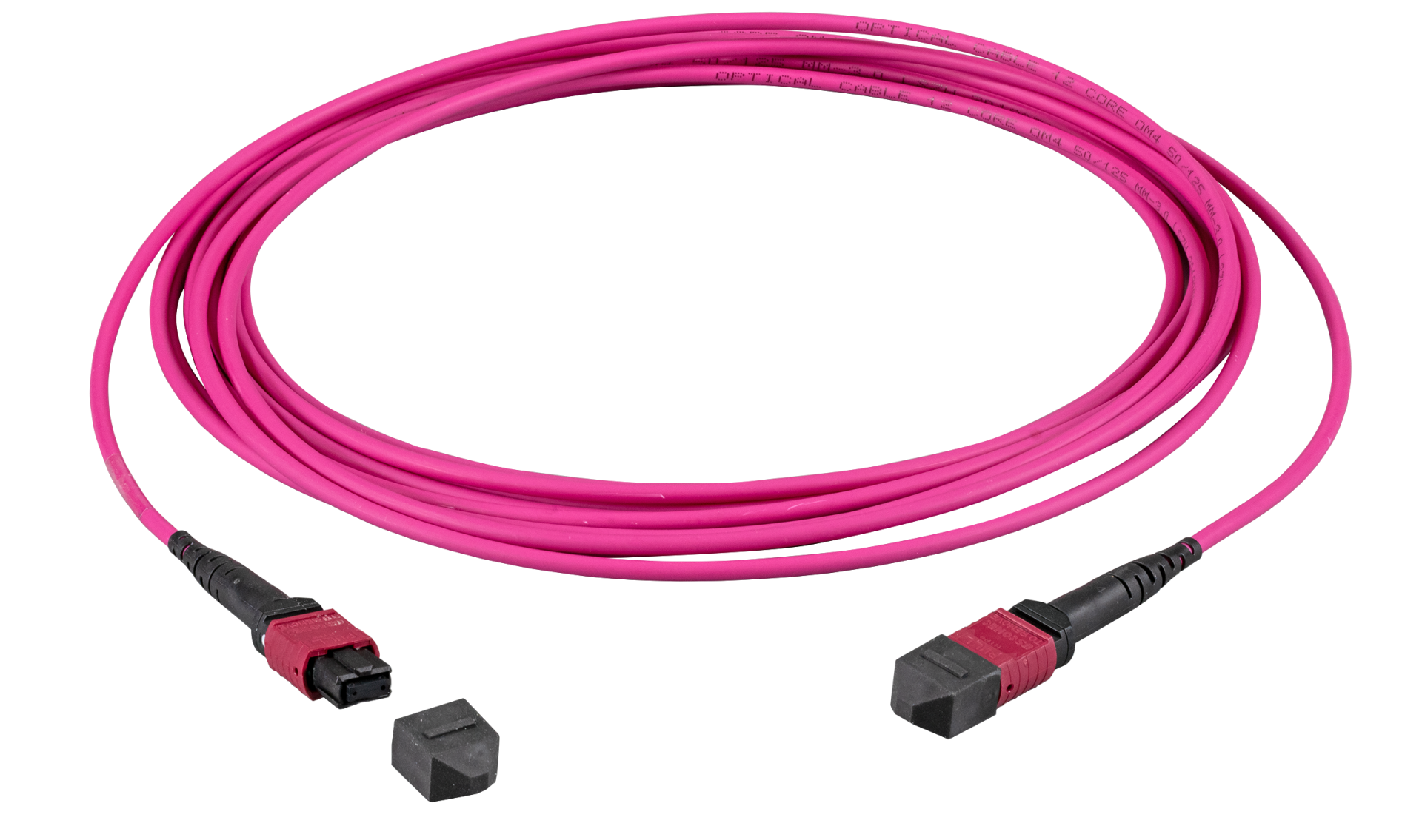 MTP®(F)-MTP®(F) Patch cable OM4 36 fibers Typ A LSZH erica-violet 30m