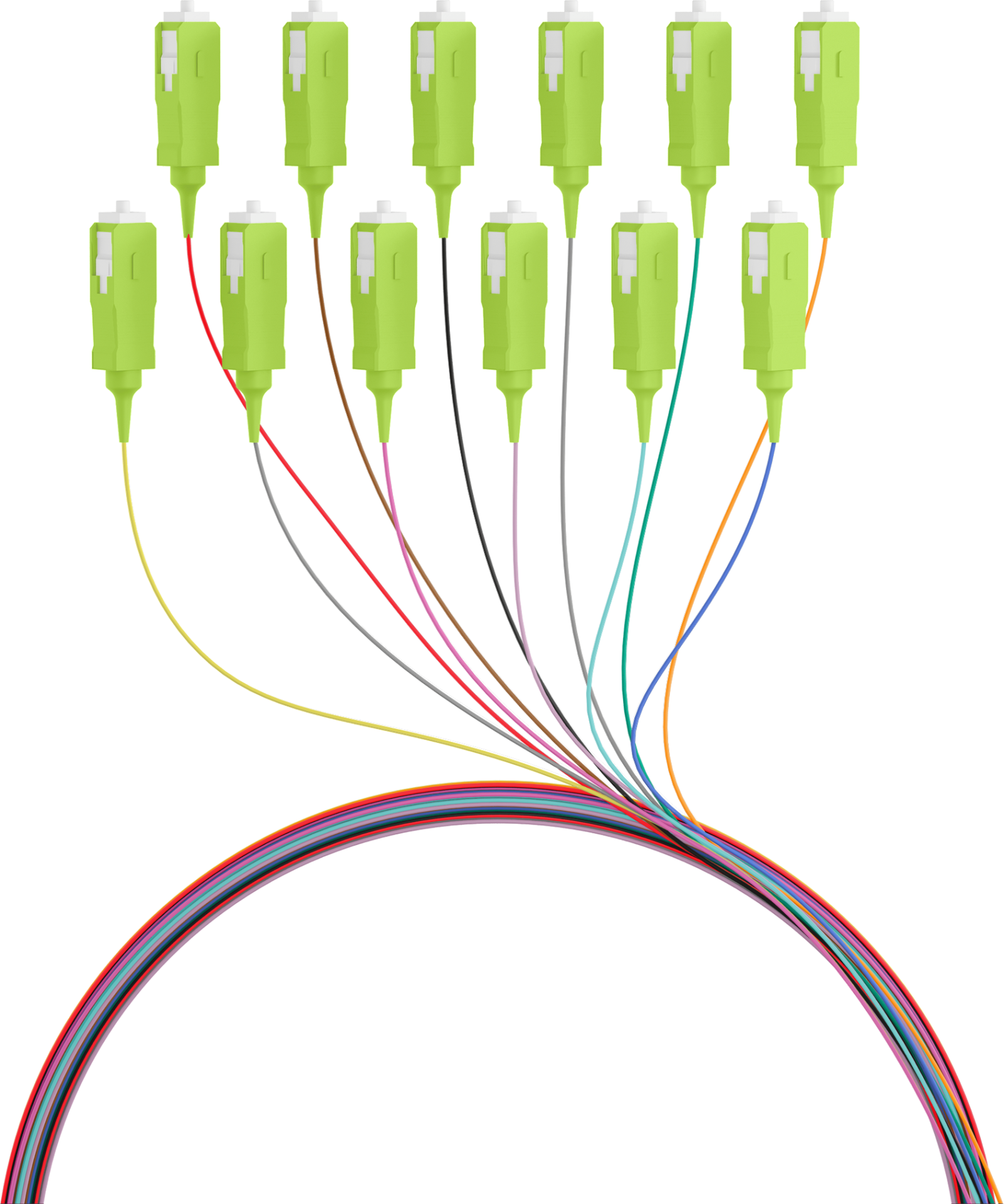 Faserpigtail SC OM5 -farbiges Set 2m - 12 Stück