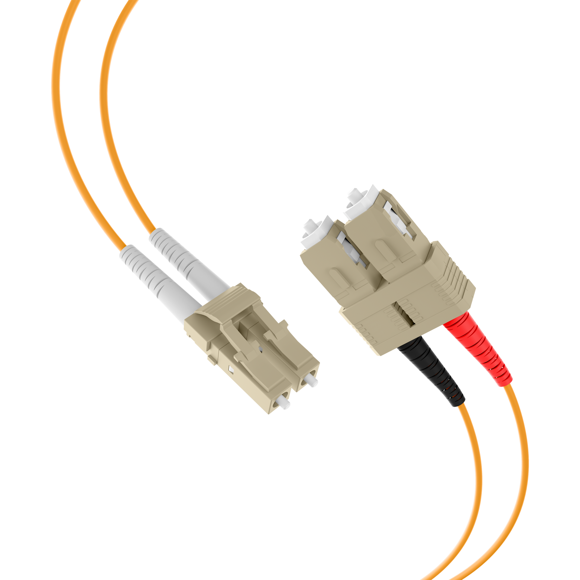 Duplex Patchkabel LC-SC OM2 2m LSZH 2mm orange