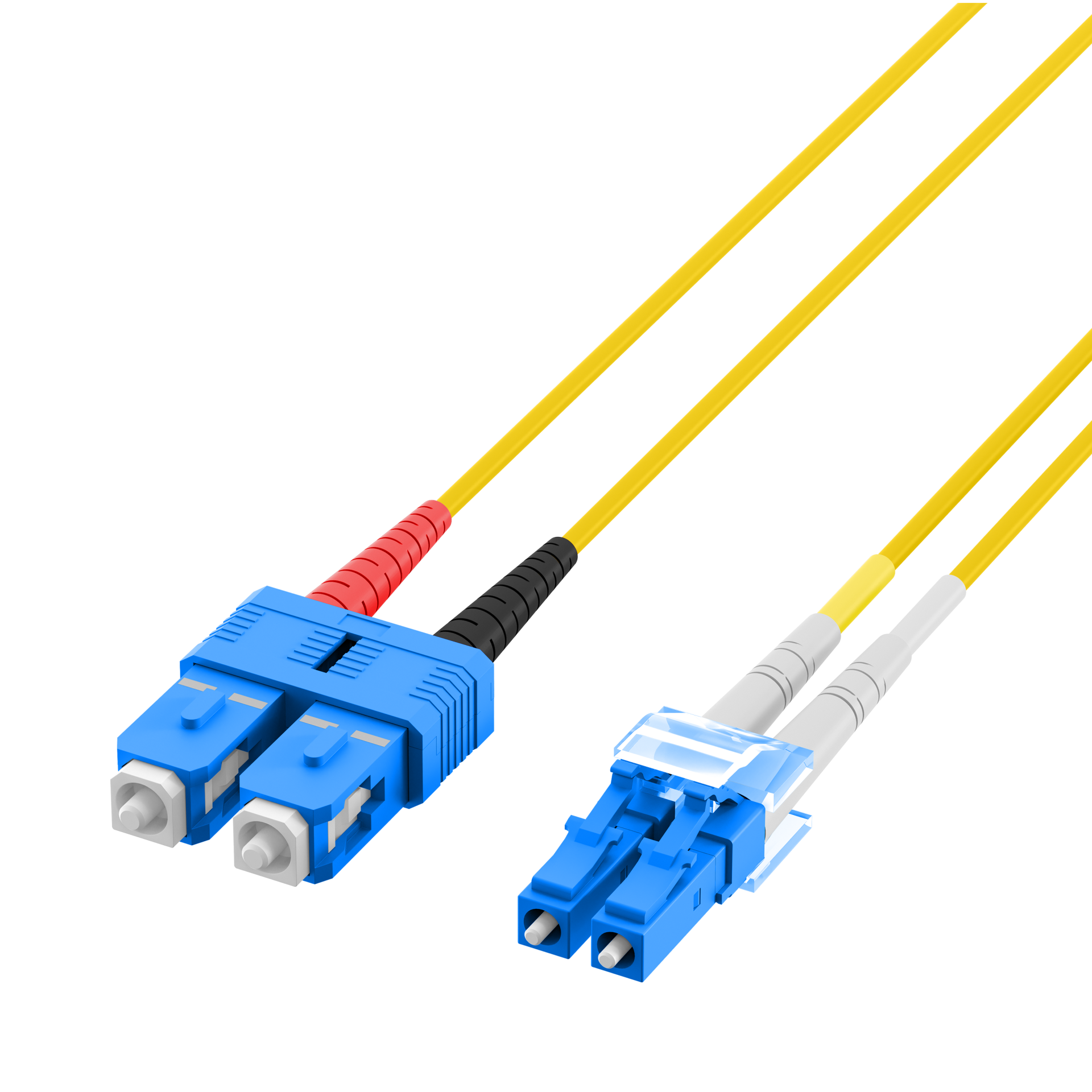 INFRALAN® Duplex Patchkabel Flat-Twin LC-LC OS2 3m LSZH 3x5mm gelb G652D