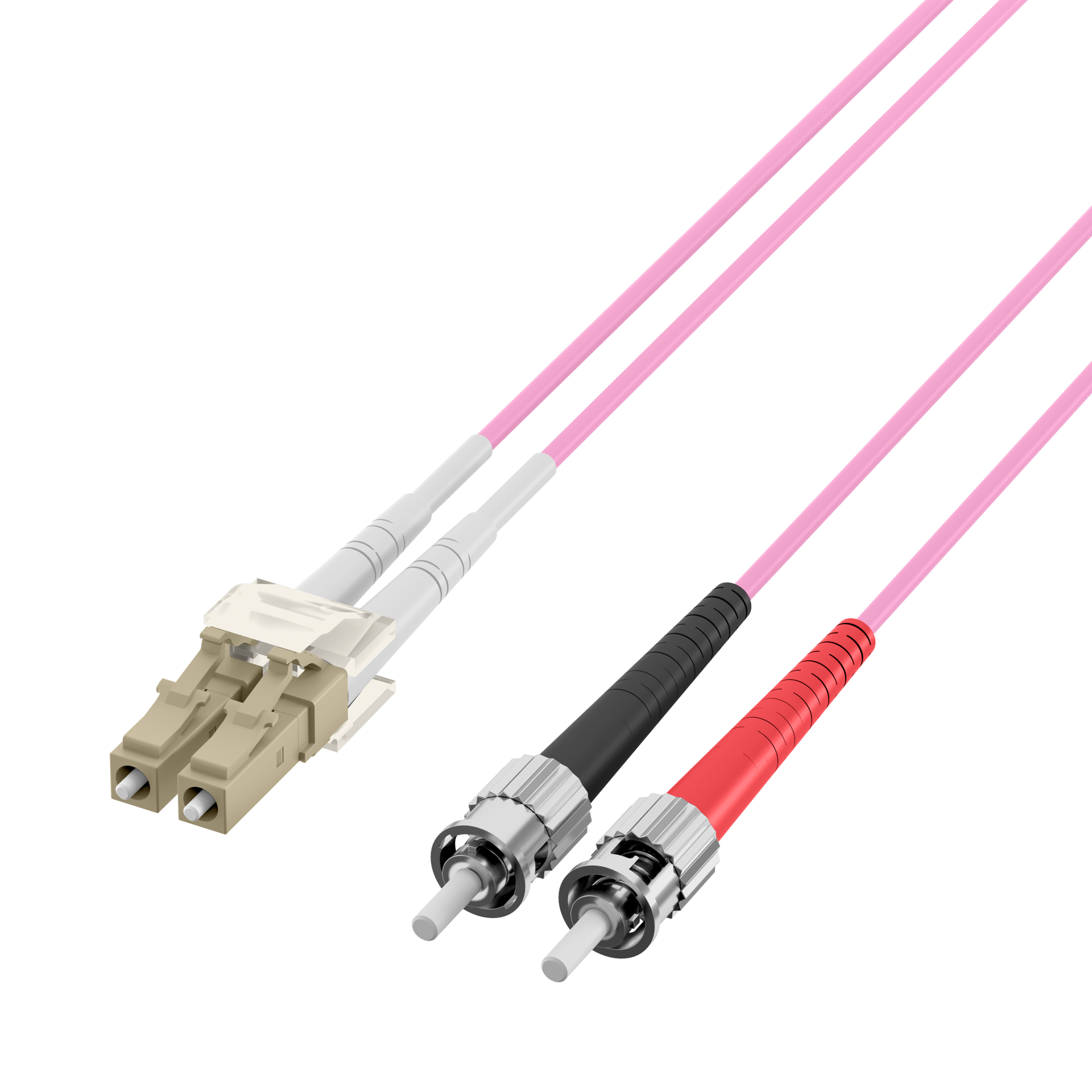 Duplex Patchcable LC-ST OM4 40m LSZH 2mm heatherviolet