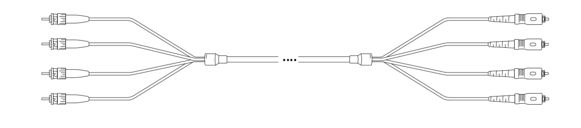 U-DQ(ZN) BH OM1 62.5/125µm ST/SC 12G 1,0m