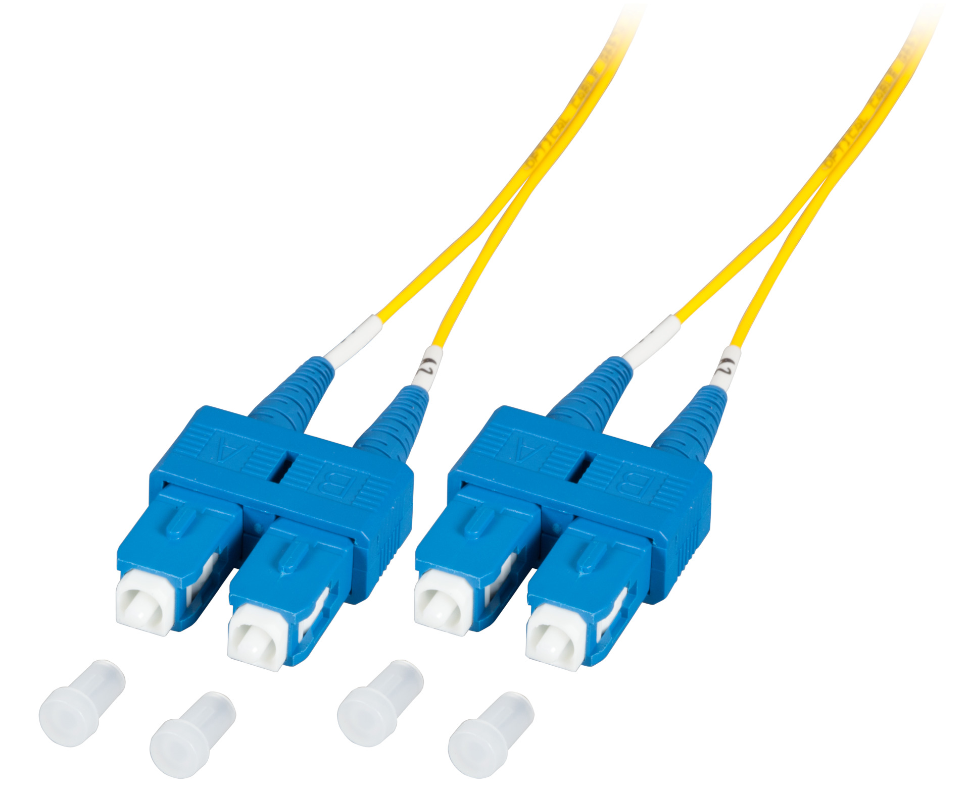 Duplex Jumper SC-SC 9/125µ, OS2, LSZH, gelb, 1.2mm, 3m