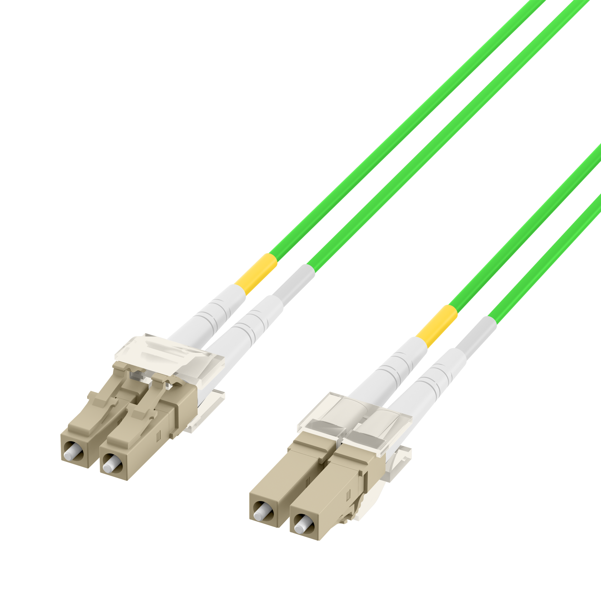 INFRALAN® Duplex Patchcable LC-LC OM5 3m LSZH 2mm limegreen