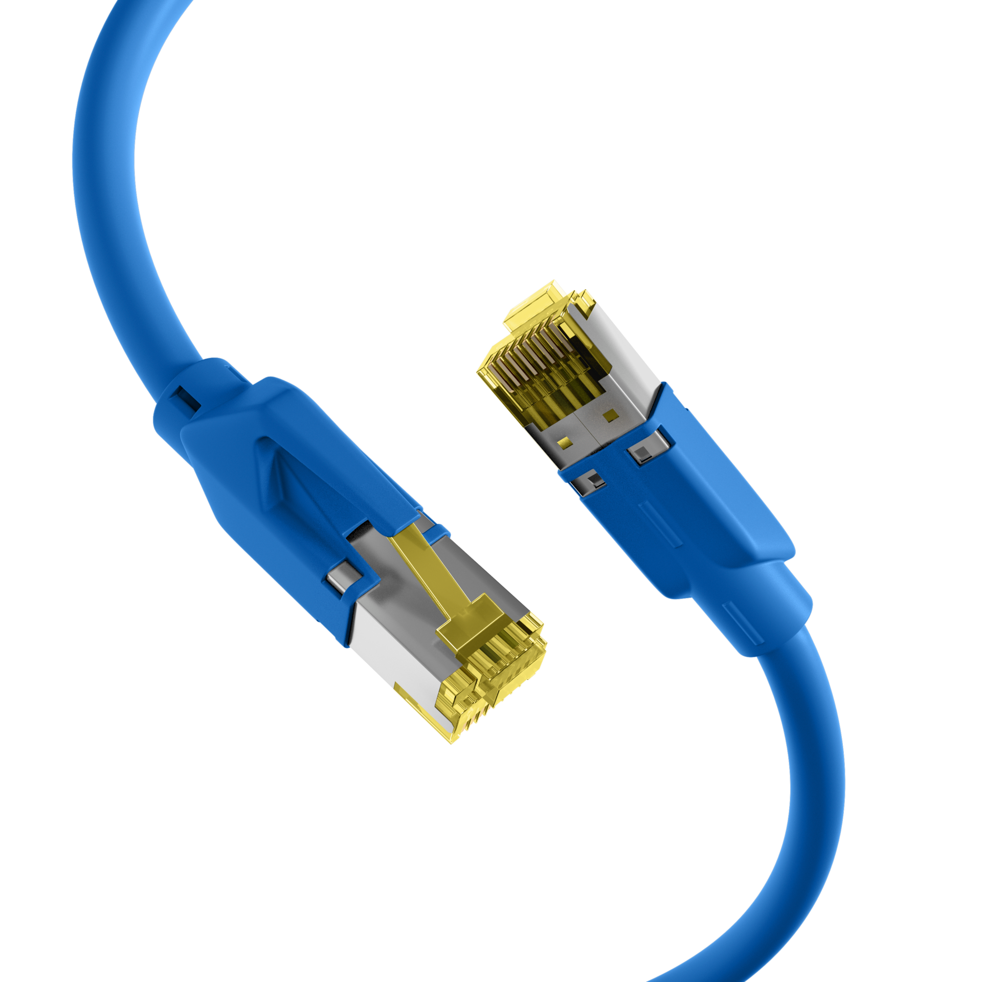 INFRALAN® RJ45 patch cord S/FTP, Cat.6A, TM31, UC900, 10m, blue