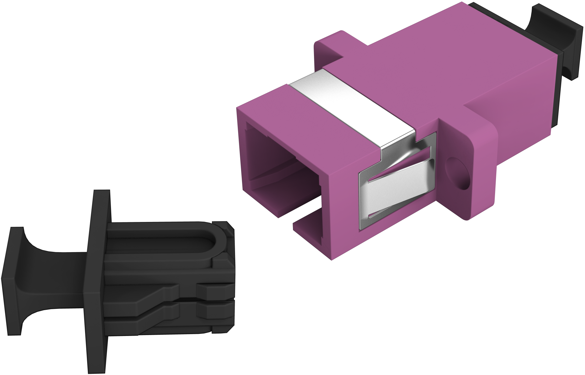 Adapter  SC Simplex OM4 erica violet 