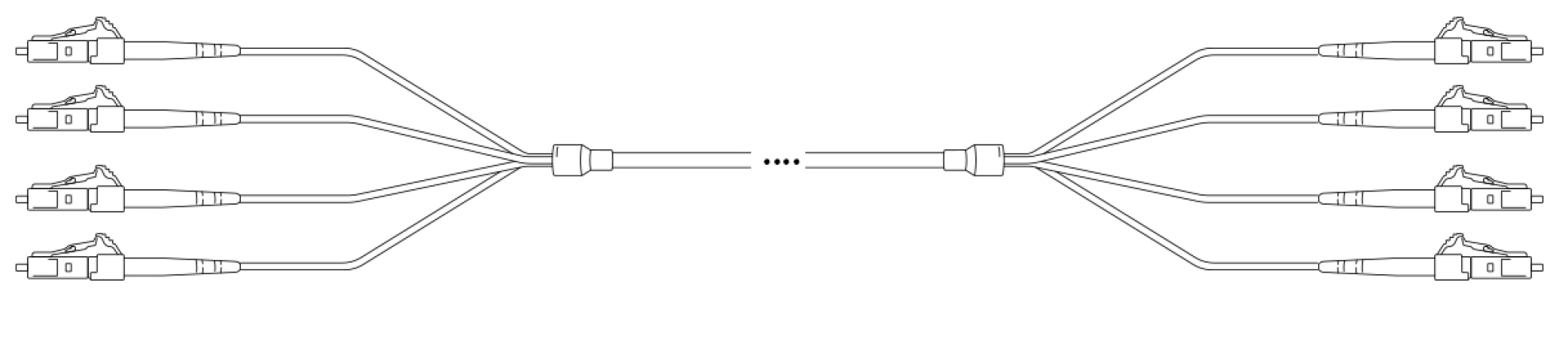 U-DQ(ZN) BH 4G 50/125µm LC - LC OM3, 1 Meter LSZH schwarz CPR-B2CA