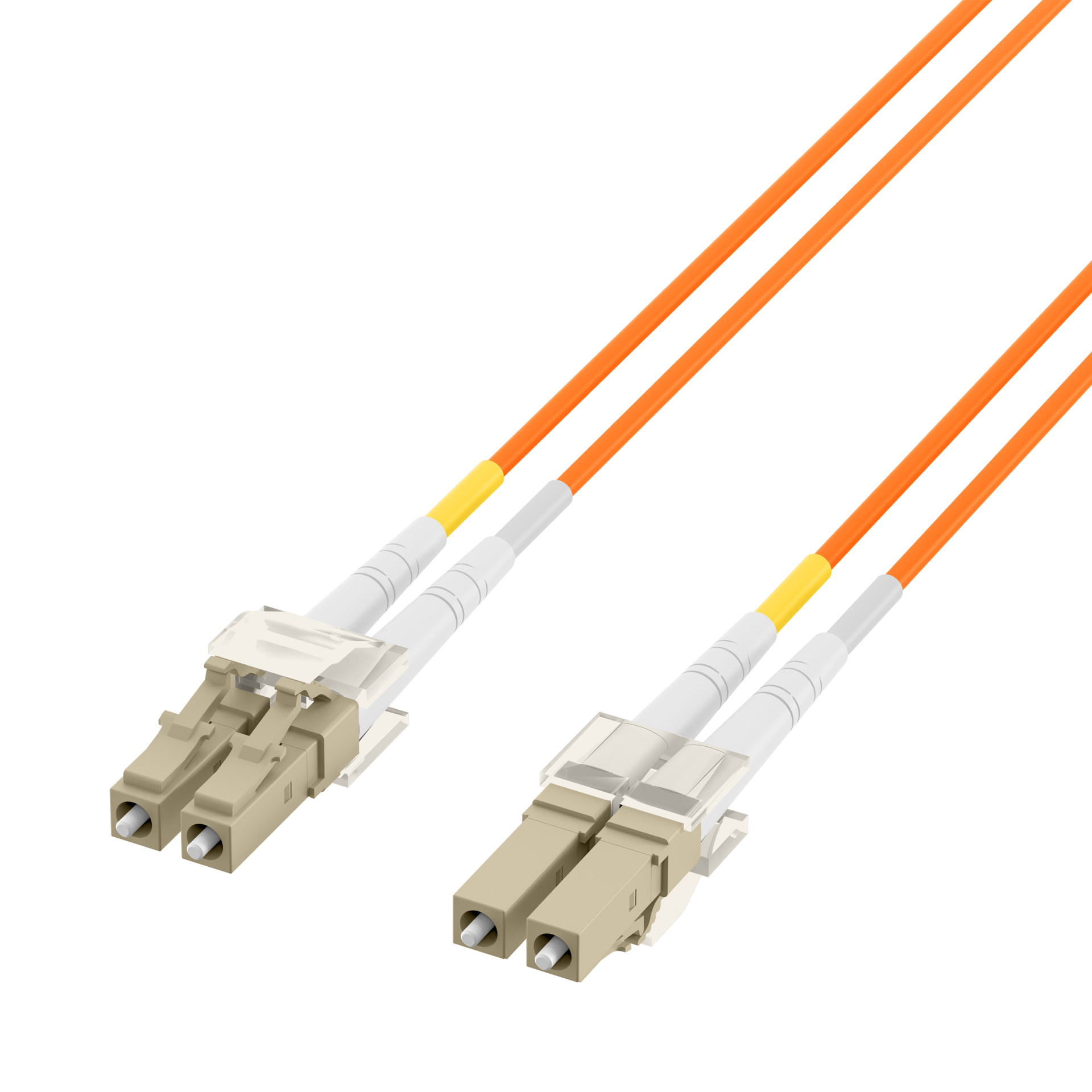 Duplex Patchkabel Flat-Twin LC-LC OM2 10m LSZH 3x5mm orange