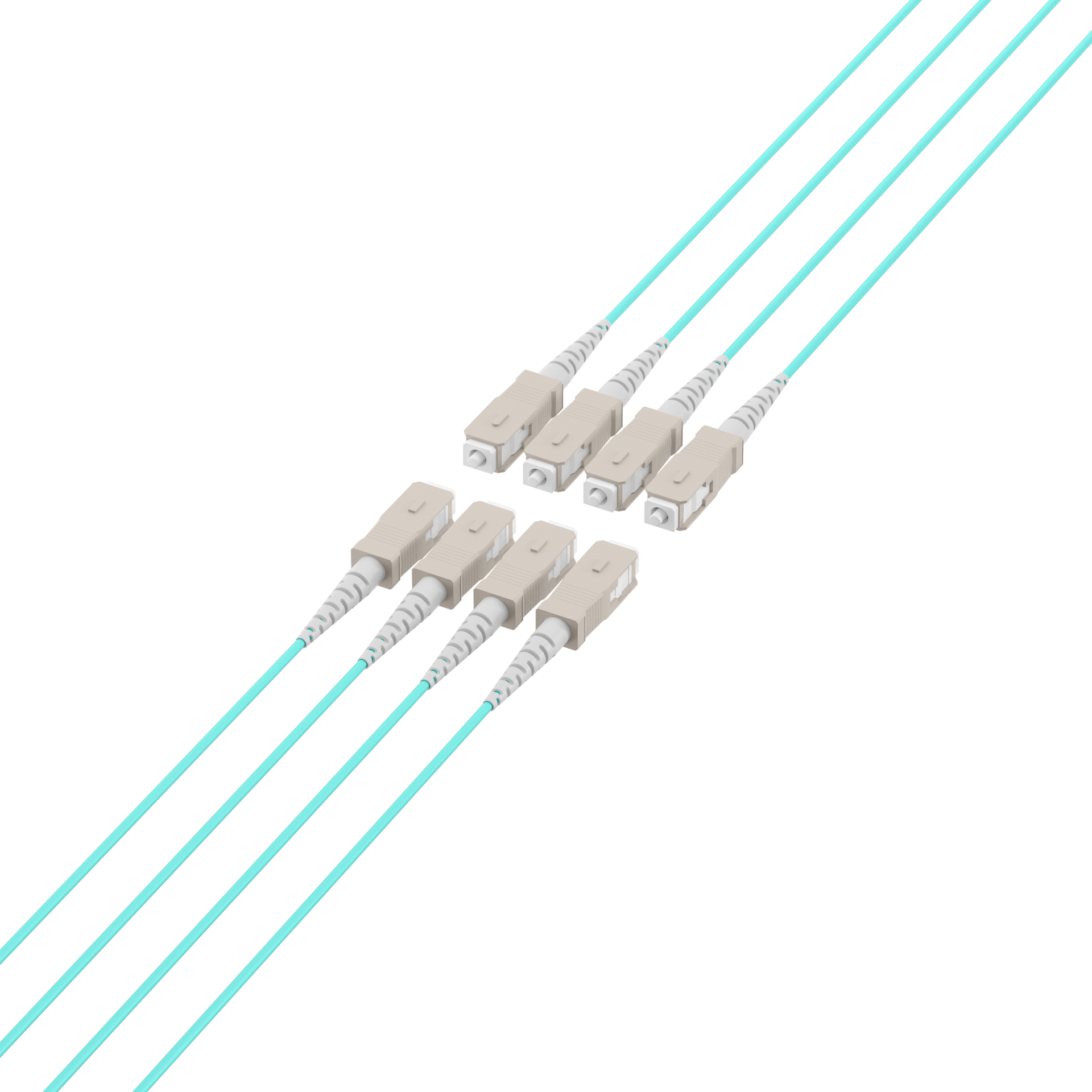 Trunk cable U-DQ(ZN)BH OM3 8G (1x8) SC-SC,80m Dca LSZH