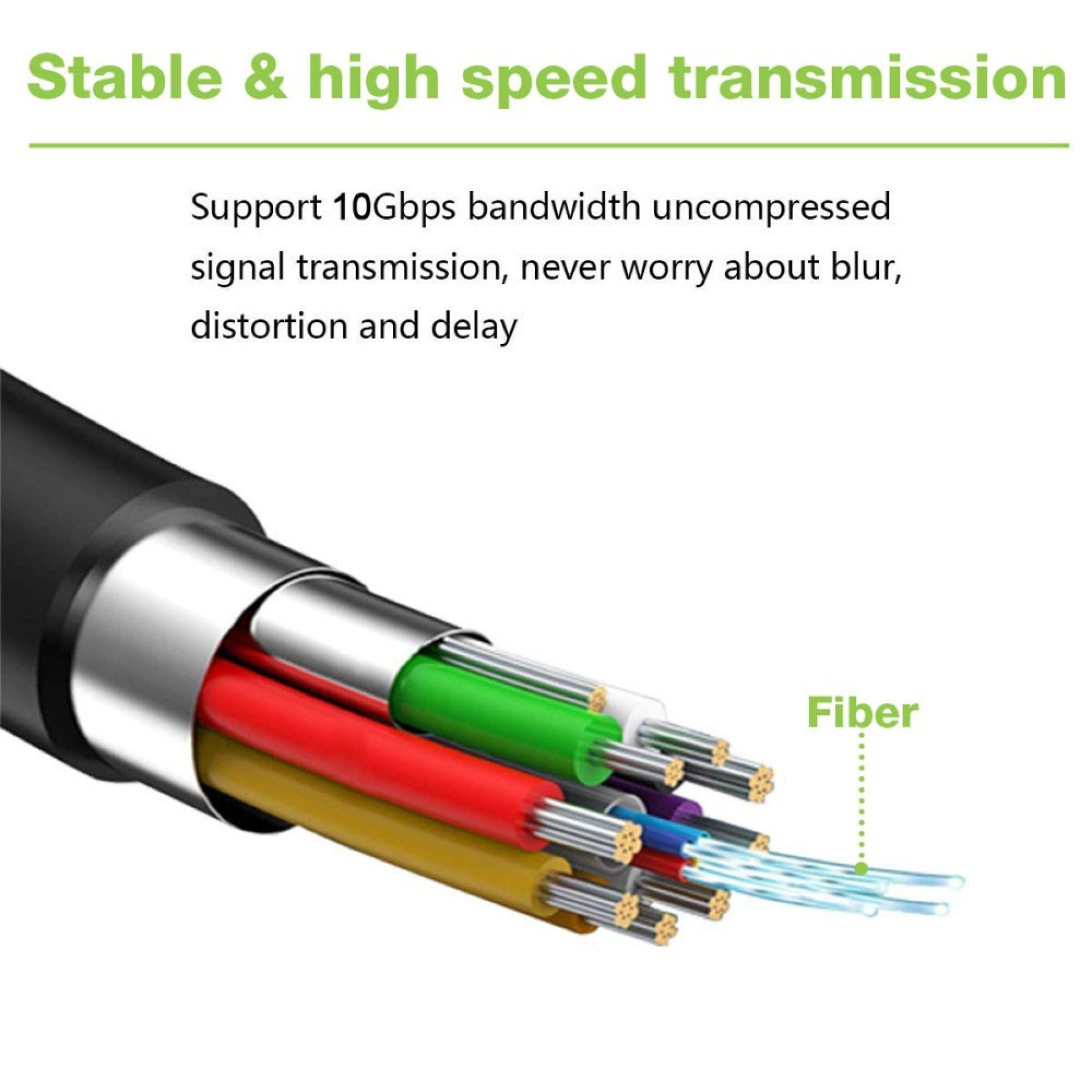 Techly Aktiv USB-C AOC Glasfaserkabel 4k,15m