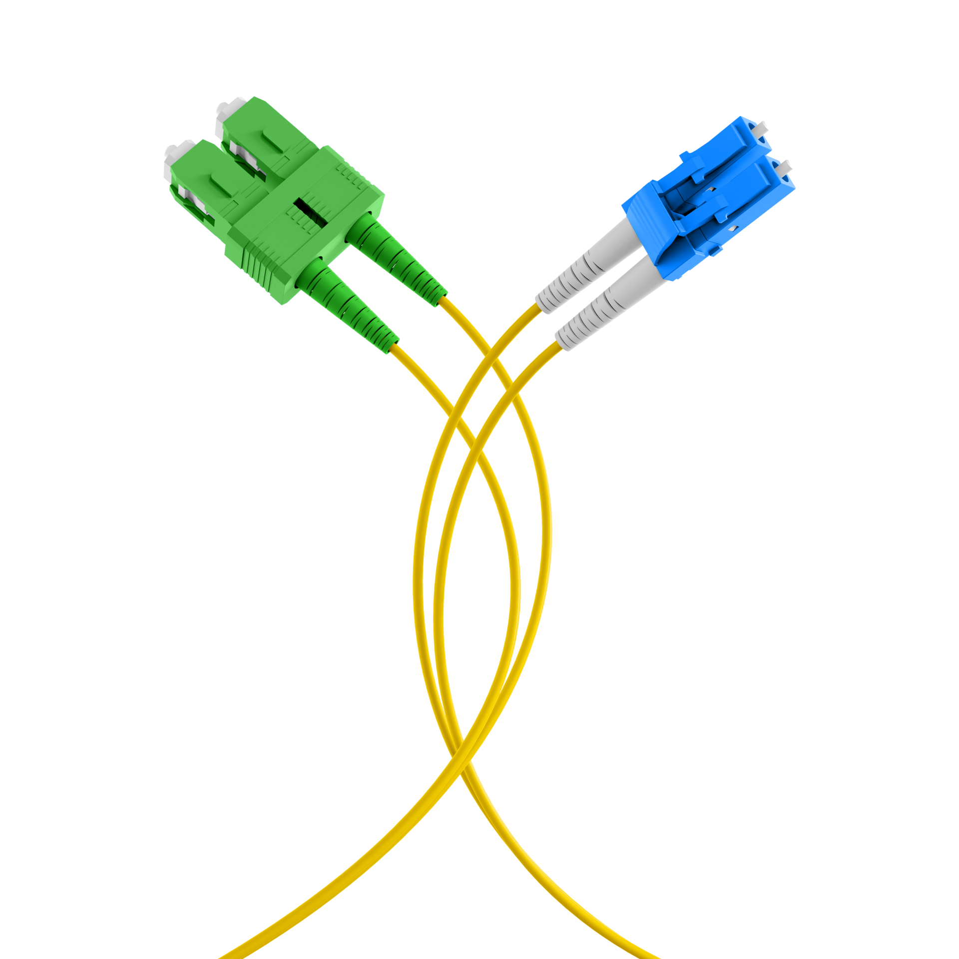 Duplex Patchcable LC-SC/APC OS2 G652D 40m LSZH 2mm yellow