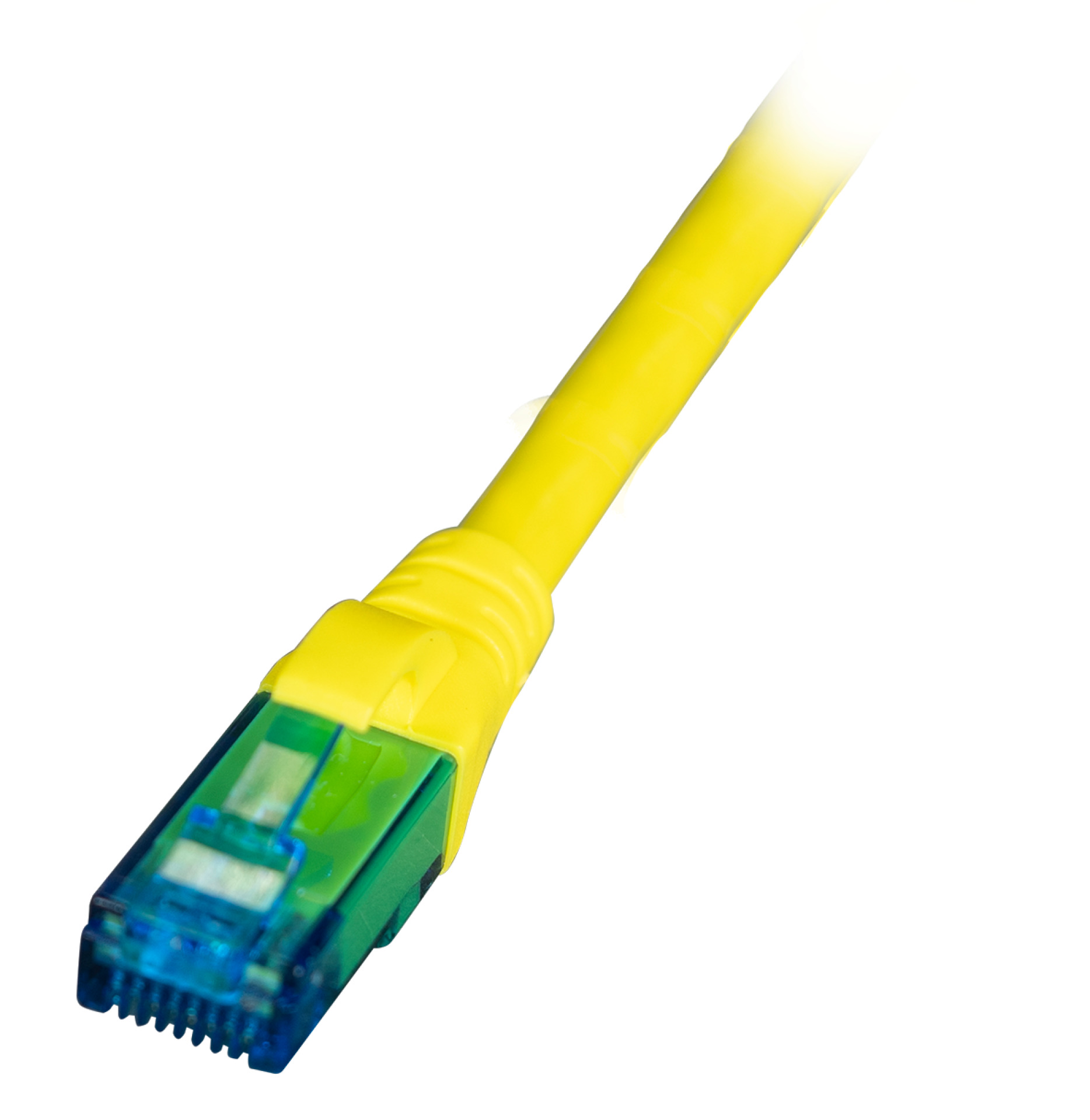 INFRALAN® RJ45 Patch cable U/UTP, Cat.6A, LSZH, Premium, 500MHz, 1,5m, yellow