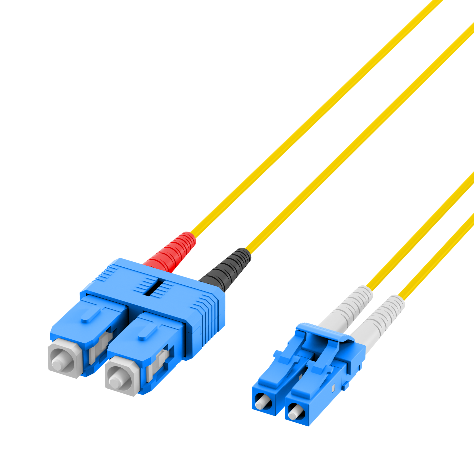 Duplex Patchcable LC-SC OS2 G652D 15m LSZH 2mm yellow