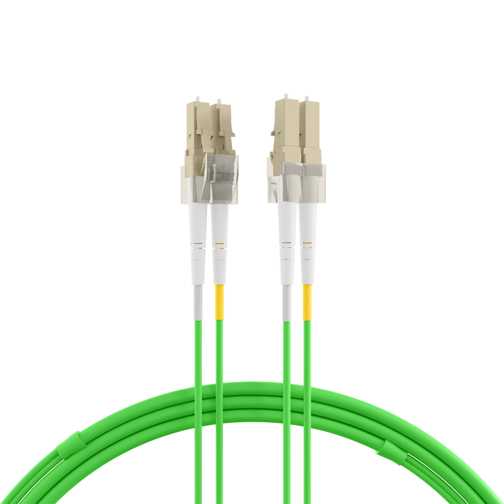 INFRALAN® Duplex Patchcable LC-LC OM5 1m LSZH 2mm limegreen