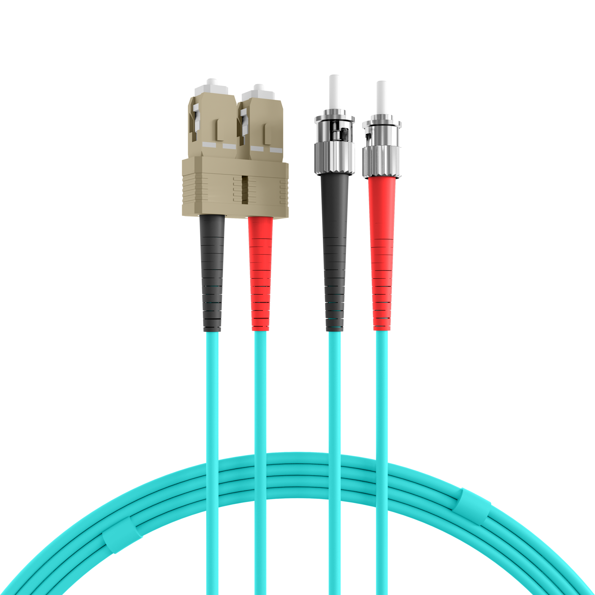 Duplex Patchcable SC-ST OM3 30m LSZH 3mm aqua