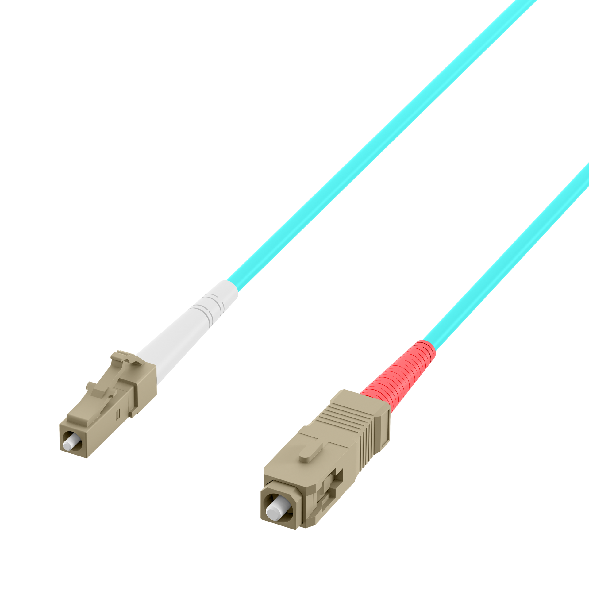 Simplex Fiber Optic Patch Cable LC-SC OM3 2m 2,0mm Aqua 50/125µm