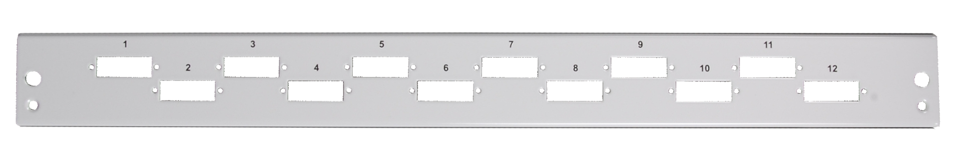 Frontblende 6 x SC Duplex/LC Quad vertikal, schwarz