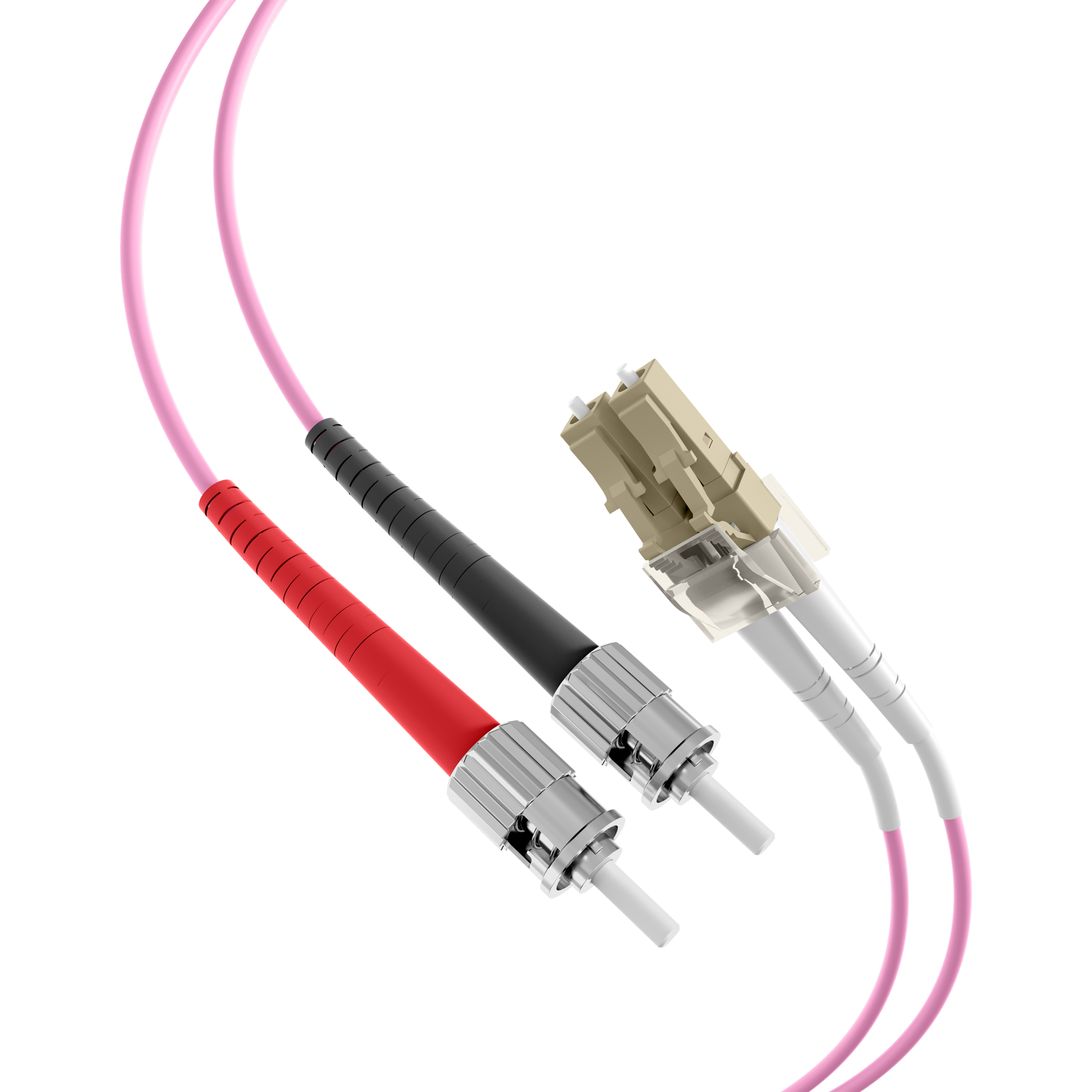 Duplex Patchcable LC-ST OM4 2m LSZH 2mm heatherviolet