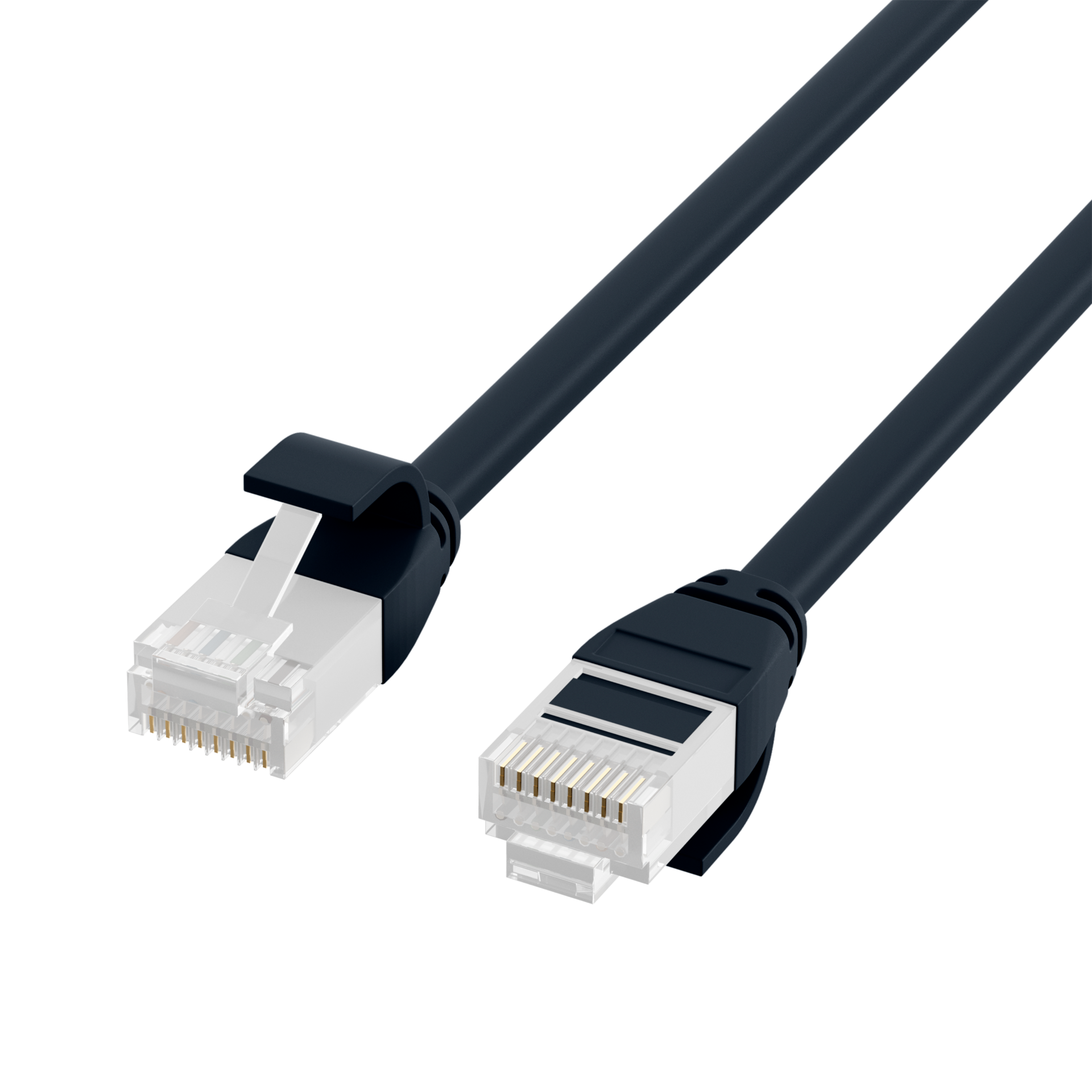 RJ45 Patchkabel Cat.6A U/UTP TPE 3,6mm ultraflex schwarz 5m