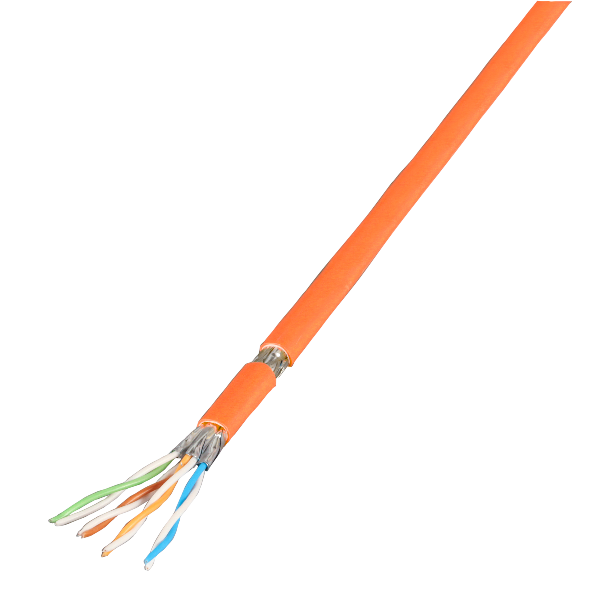 Patch cable Cat.7 PiMF UC900MHz FLEX, SS26 4P FRNC-B, orange, 100 M