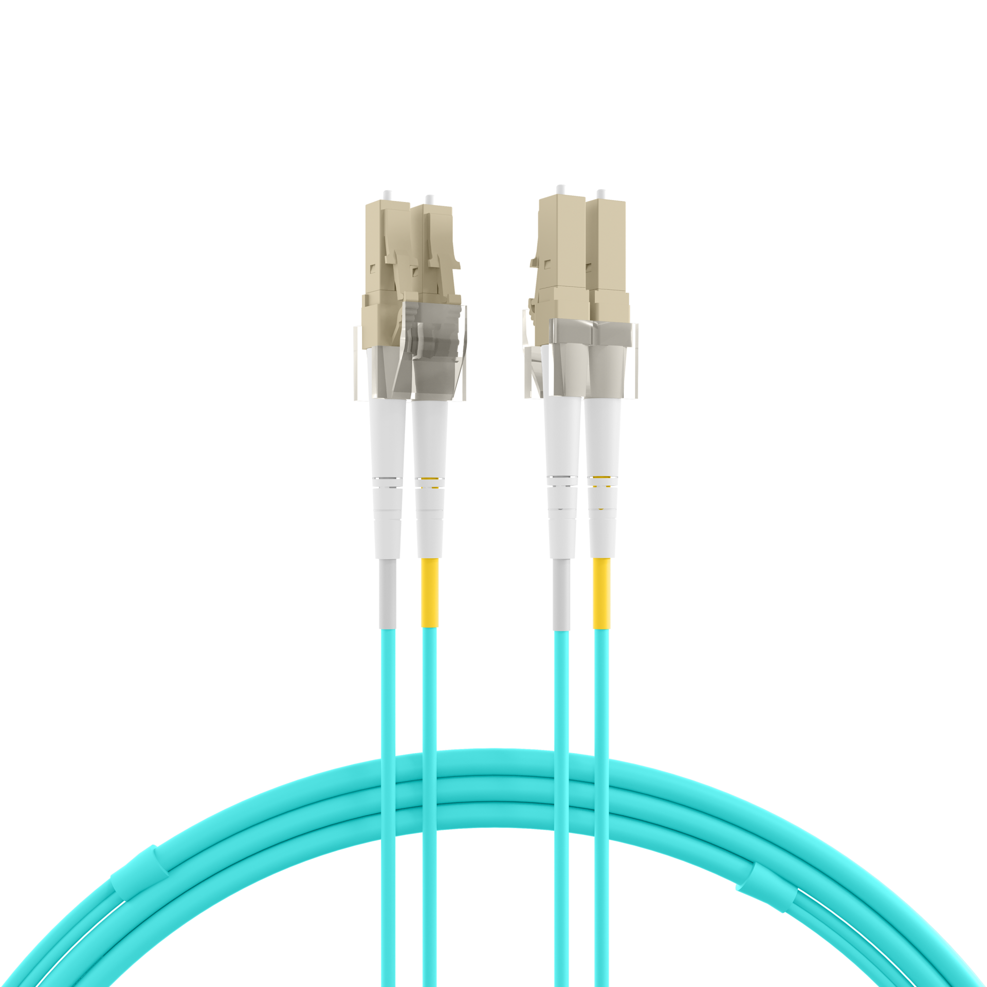 Duplex Patchcable Flat-Twin LC-LC OM3 35m LSZH 3x5mm aqua