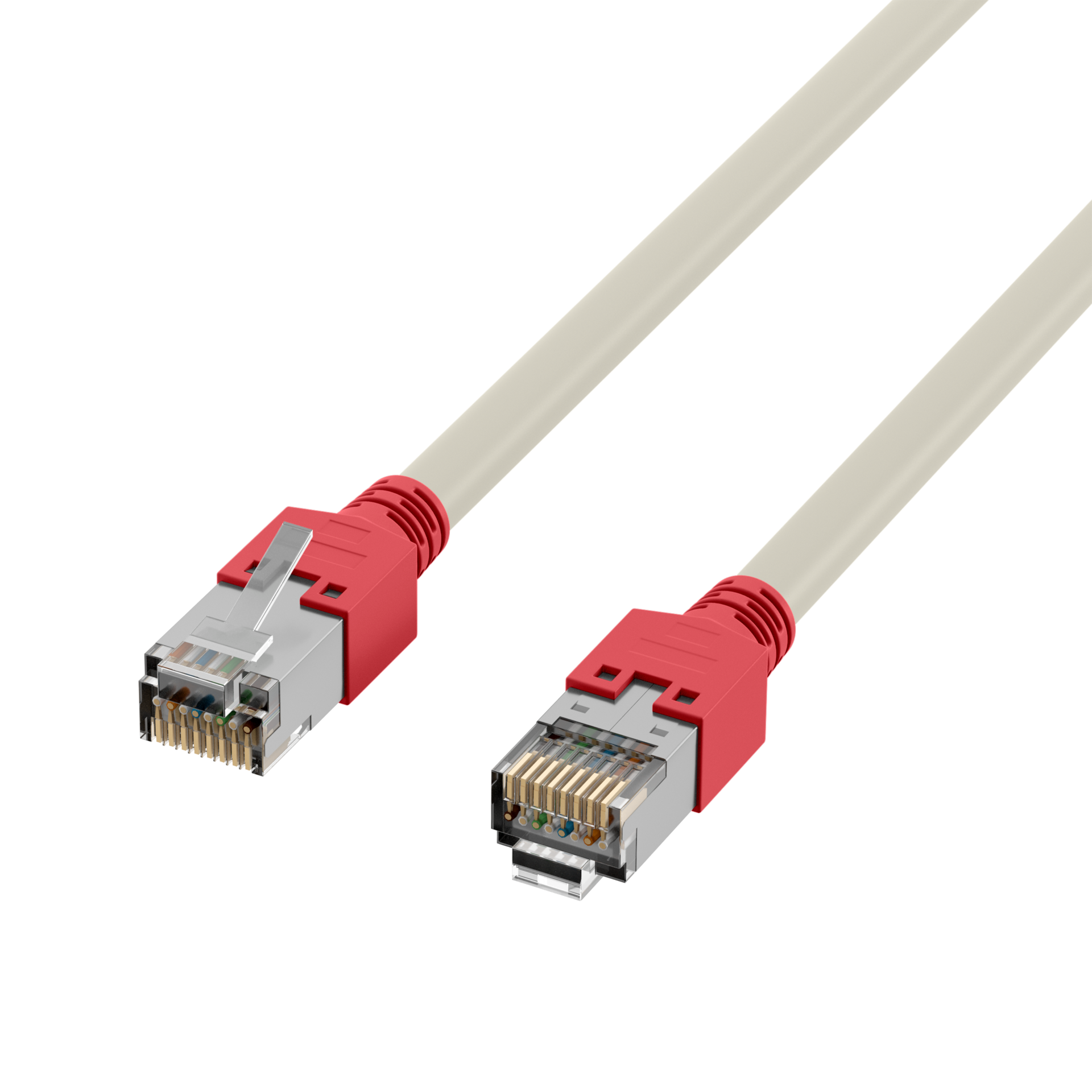 RJ45 Patchkabel Cat.5e F/UTP LSZH Draka UC300 TM11rt crossed grau 3m