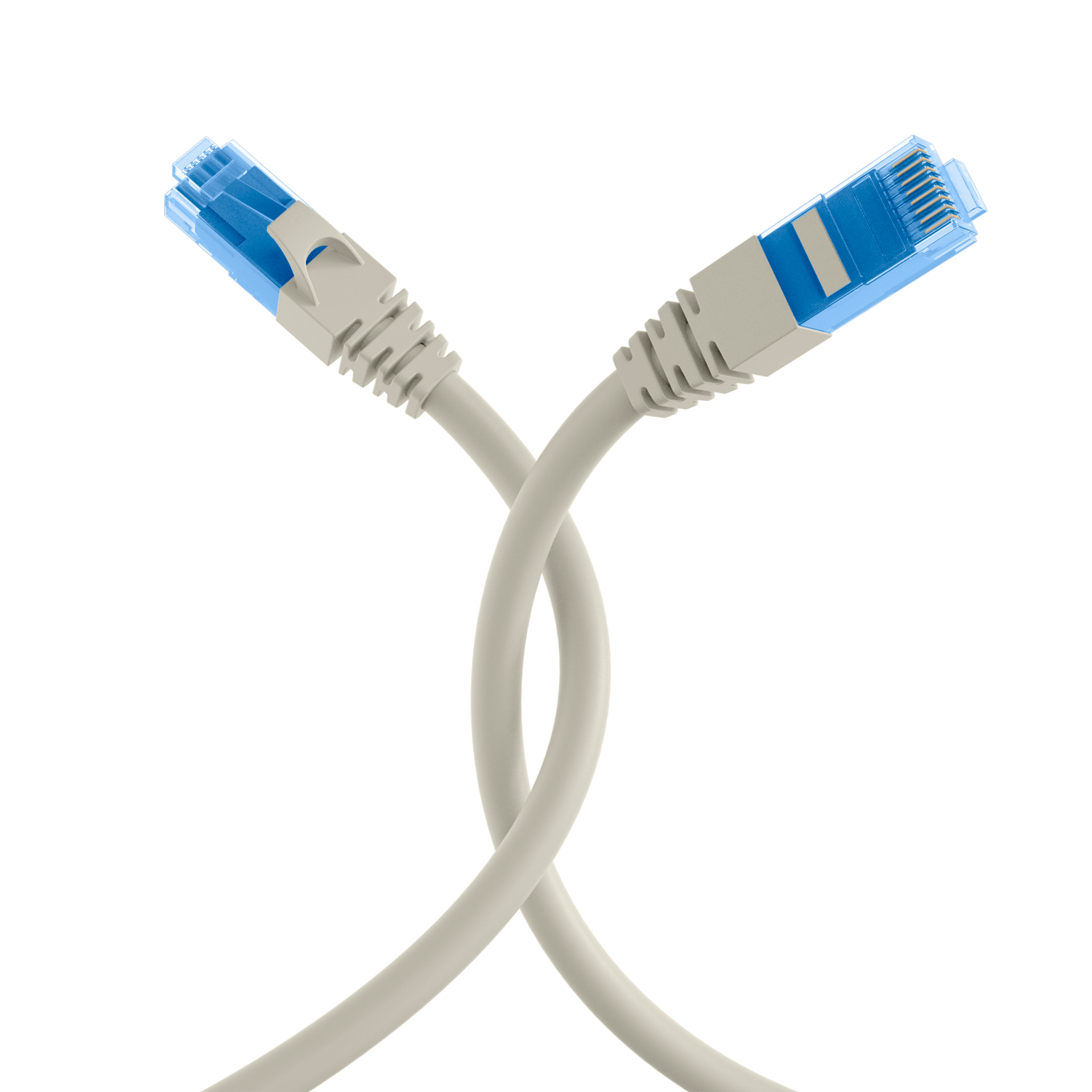 RJ45 Patchkabel Cat.6A U/UTP LSZH,Premium 500MHz grau 7,5m