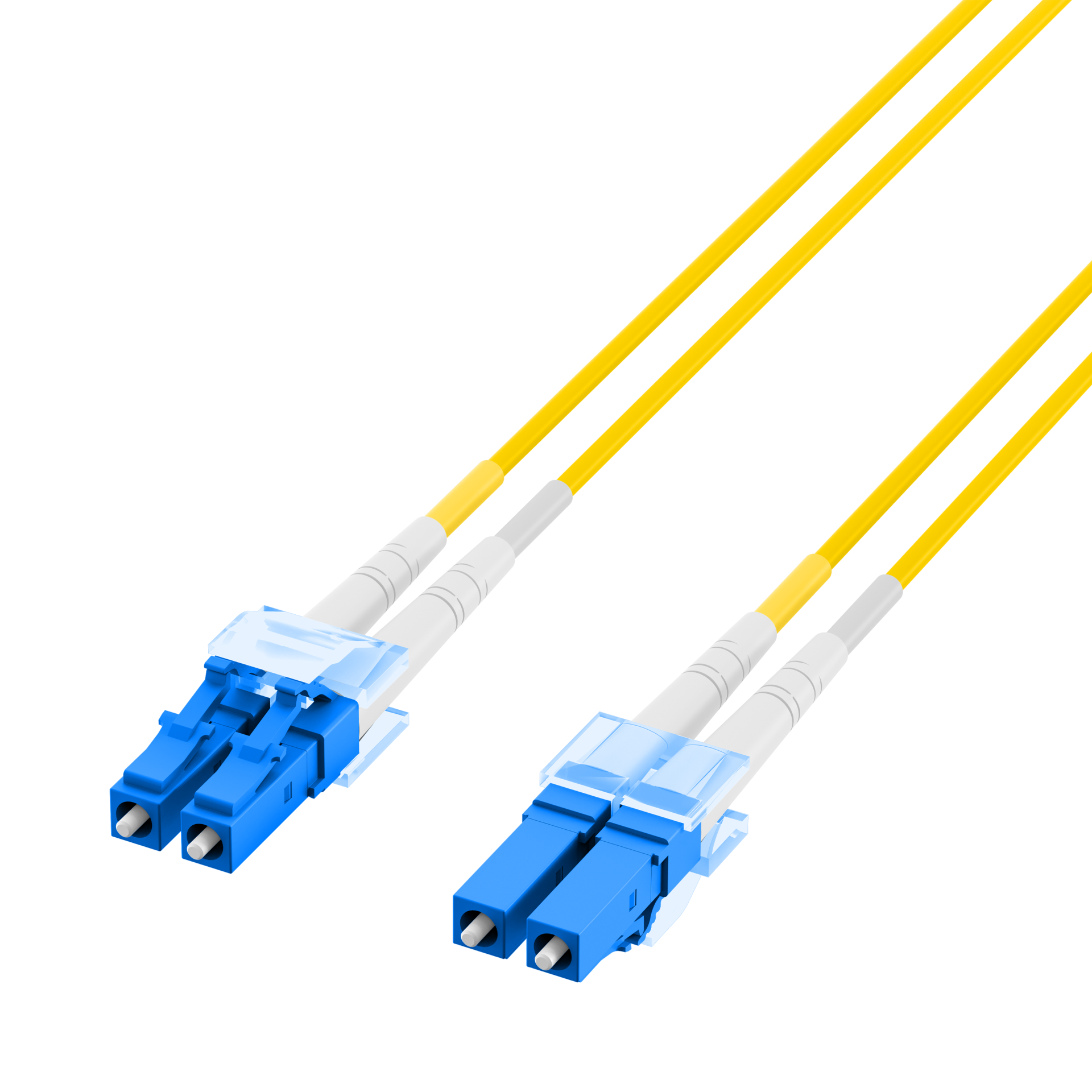 INFRALAN® Duplex Patchkabel Flat-Twin LC-LC OS2 3m LSZH 3x5mm gelb G652D