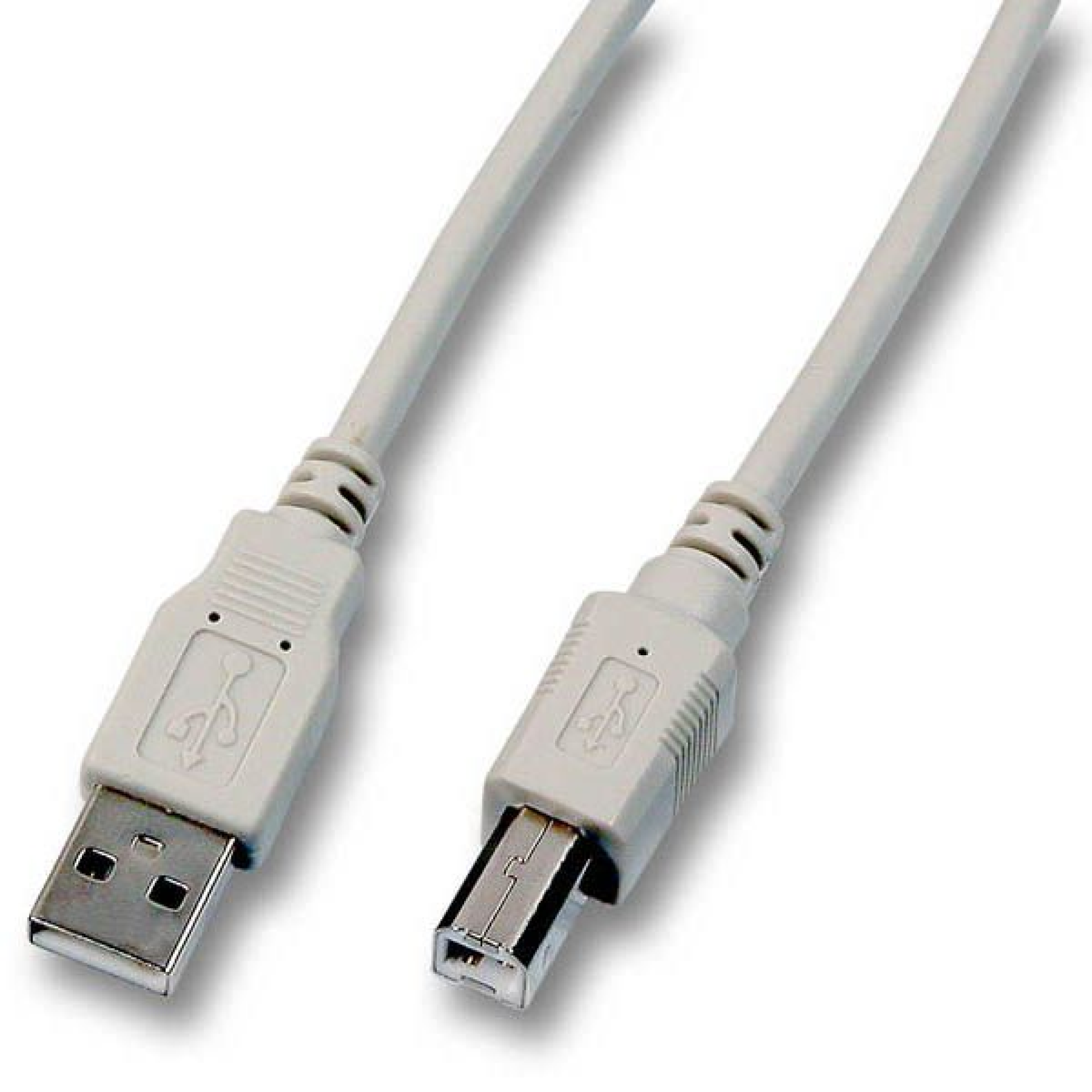 USB2.0 Anschlusskabel A-B, St.-St., 1,8m, grau, Classic