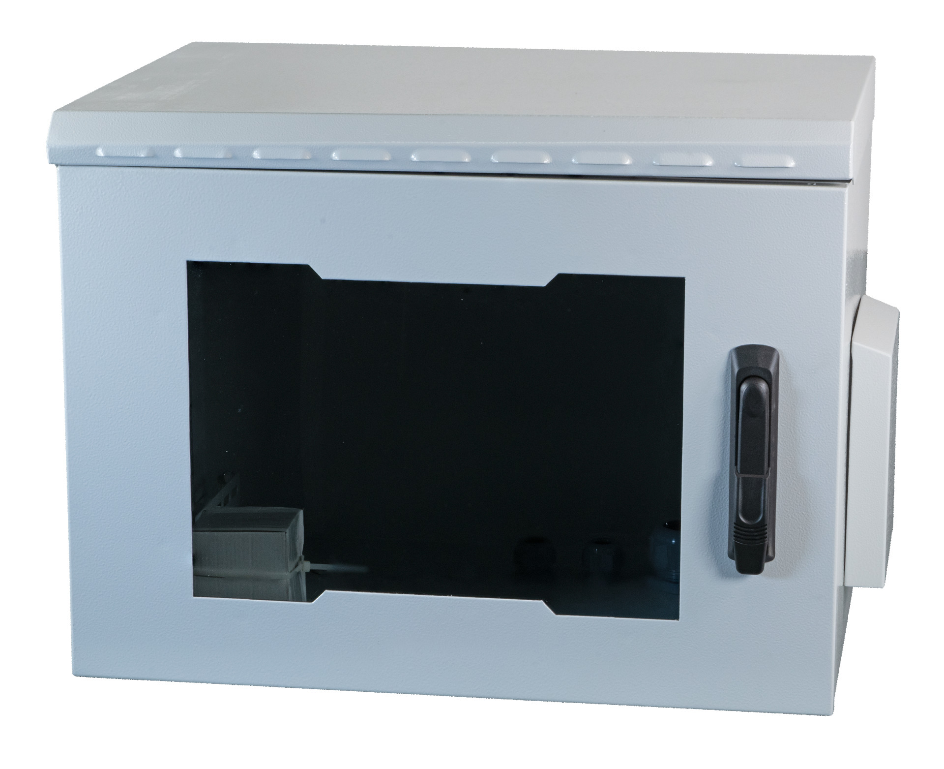 19" Wall Housing IP55, 20U, Glass Door, Depth 450 mm, RAL7035