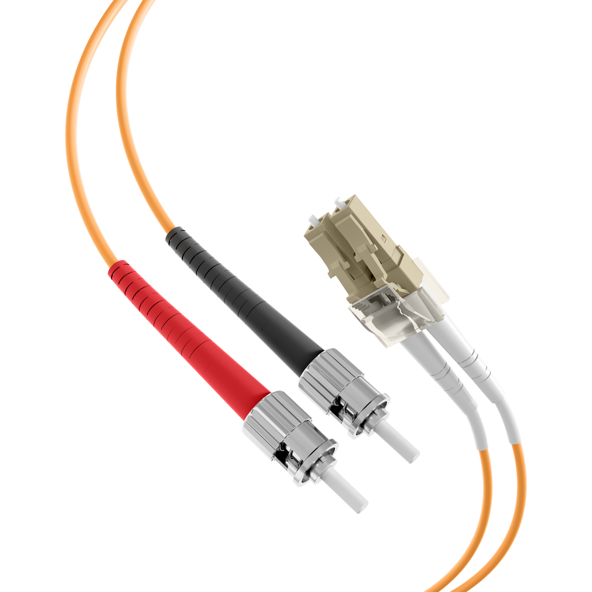 Duplex Patchkabel LC-ST OM2 3m LSZH 2mm orange