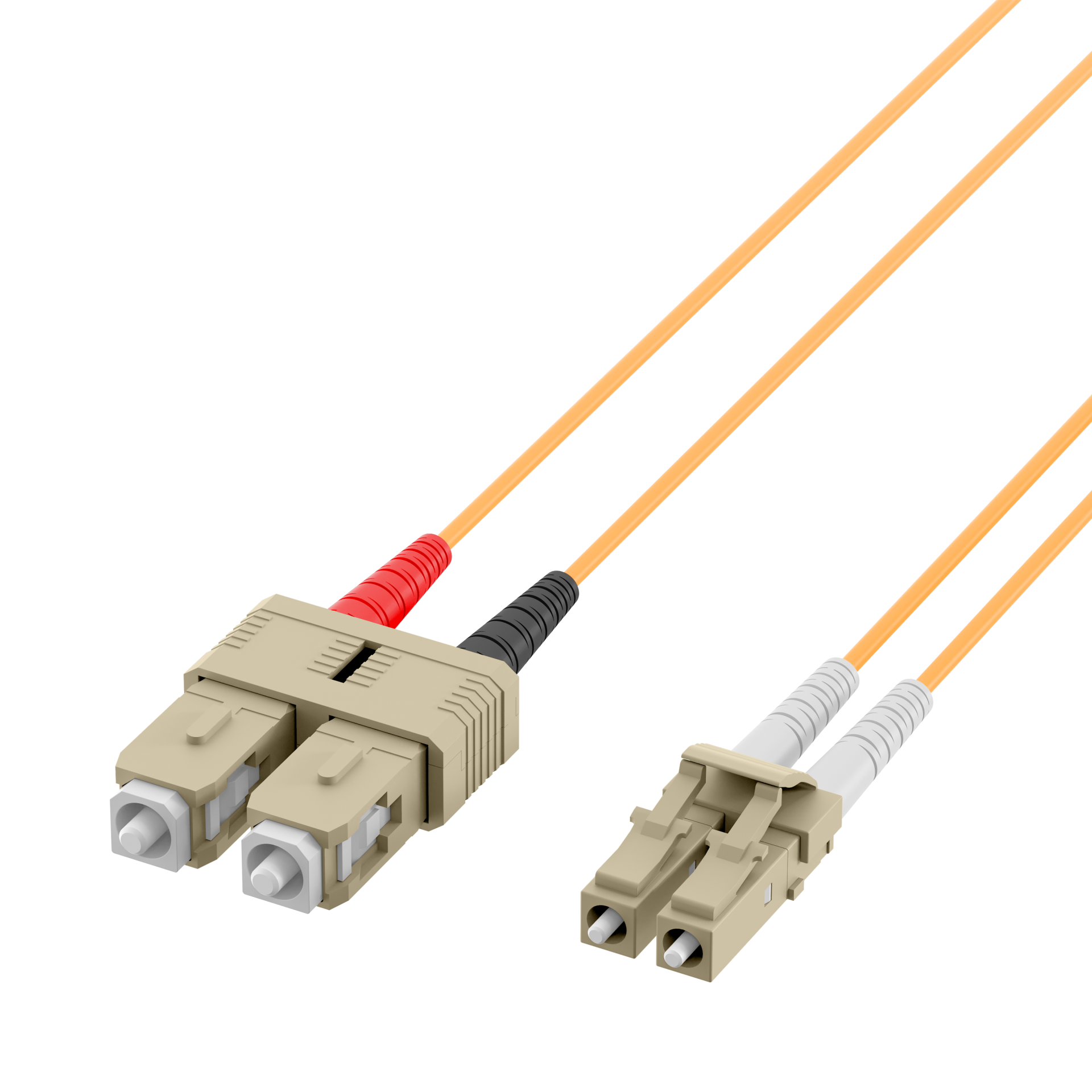 Duplex Patchkabel LC-SC OM2 45m LSZH 2mm orange