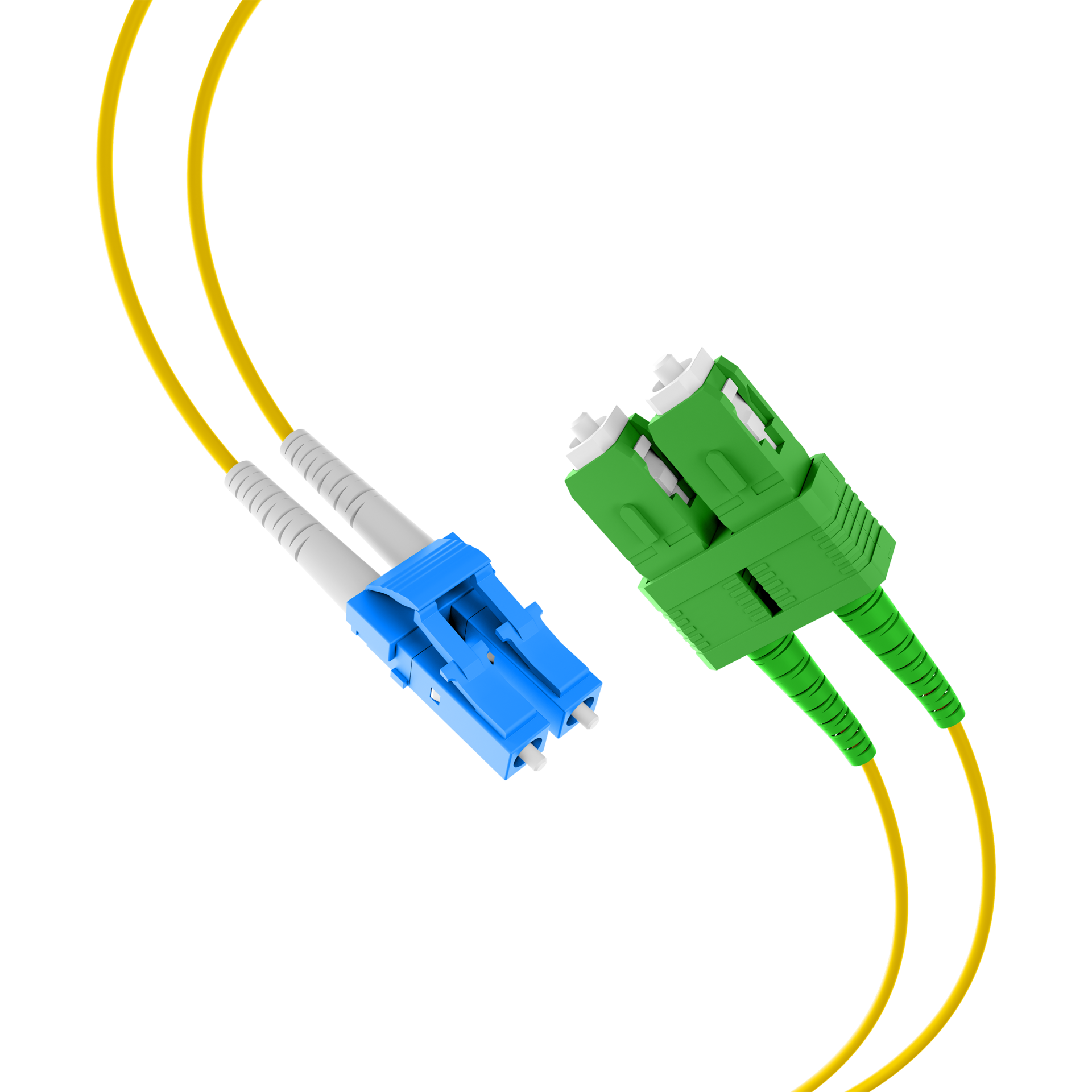 Duplex Patchcable LC-SC/APC OS2 G652D 40m LSZH 2mm yellow