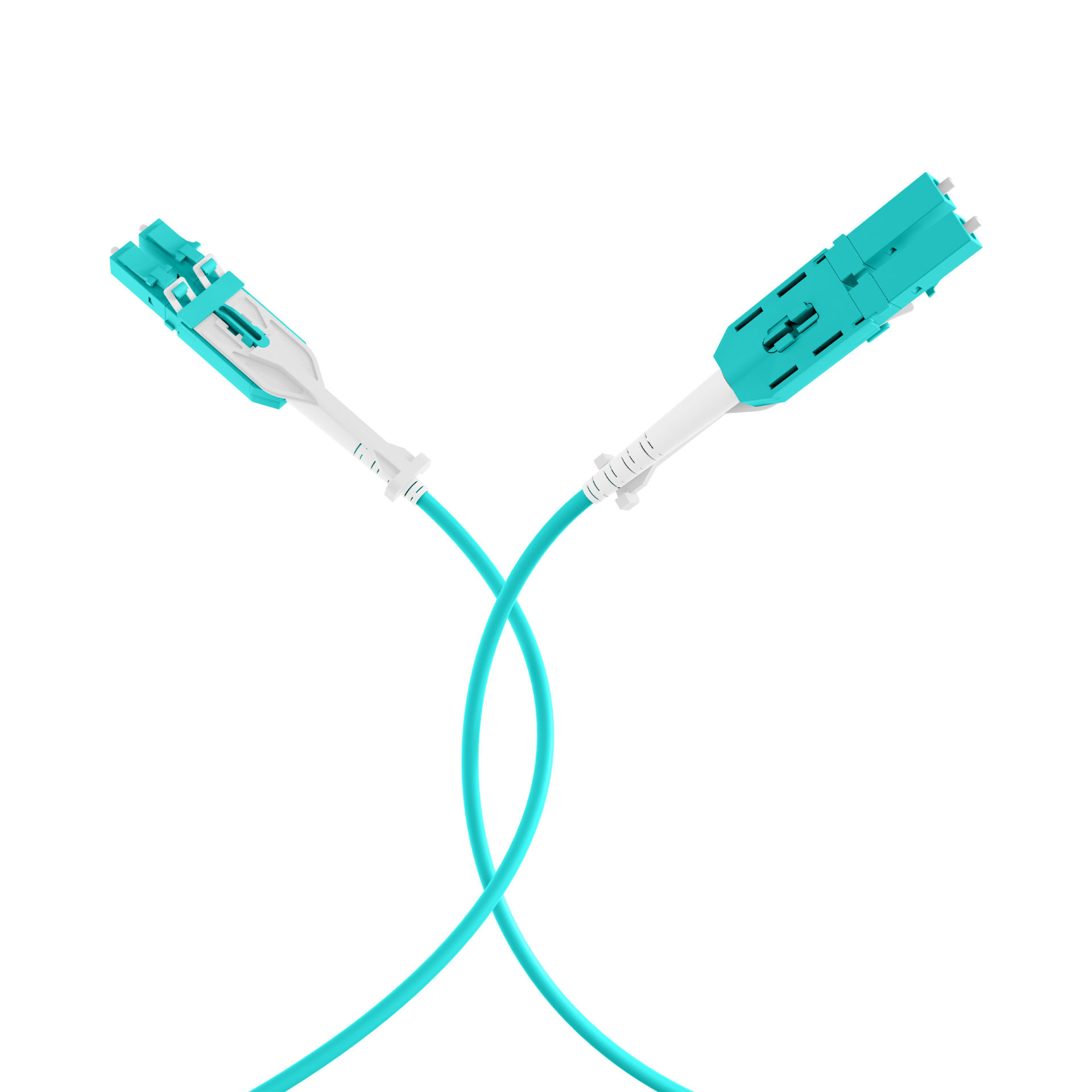 Duplex Patchcable Push/Pull LC-LC OM3 5m LSZH 3mm aqua