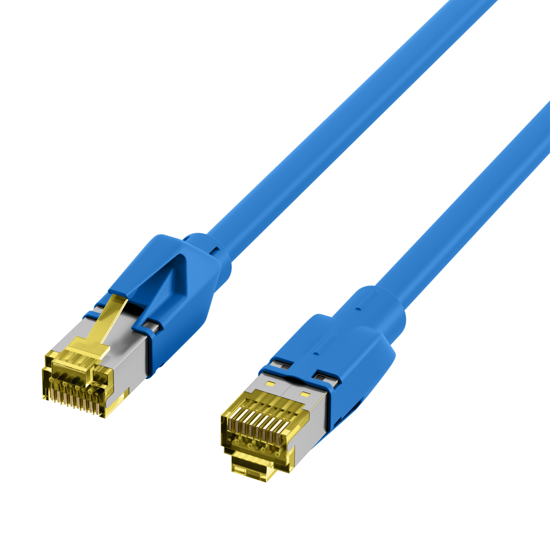 INFRALAN® RJ45 patch cord S/FTP, Cat.6A, TM31, UC900, 5m, blue