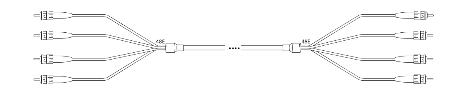 U-DQ(ZN) BH G657A 9/125µm ST/ST 24E 1,0m