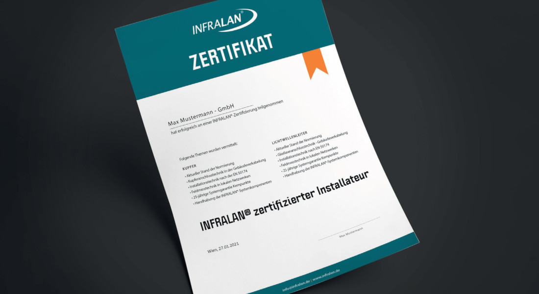 INFRALAN Schulungs-Zertifikat von EFB-Elektronik