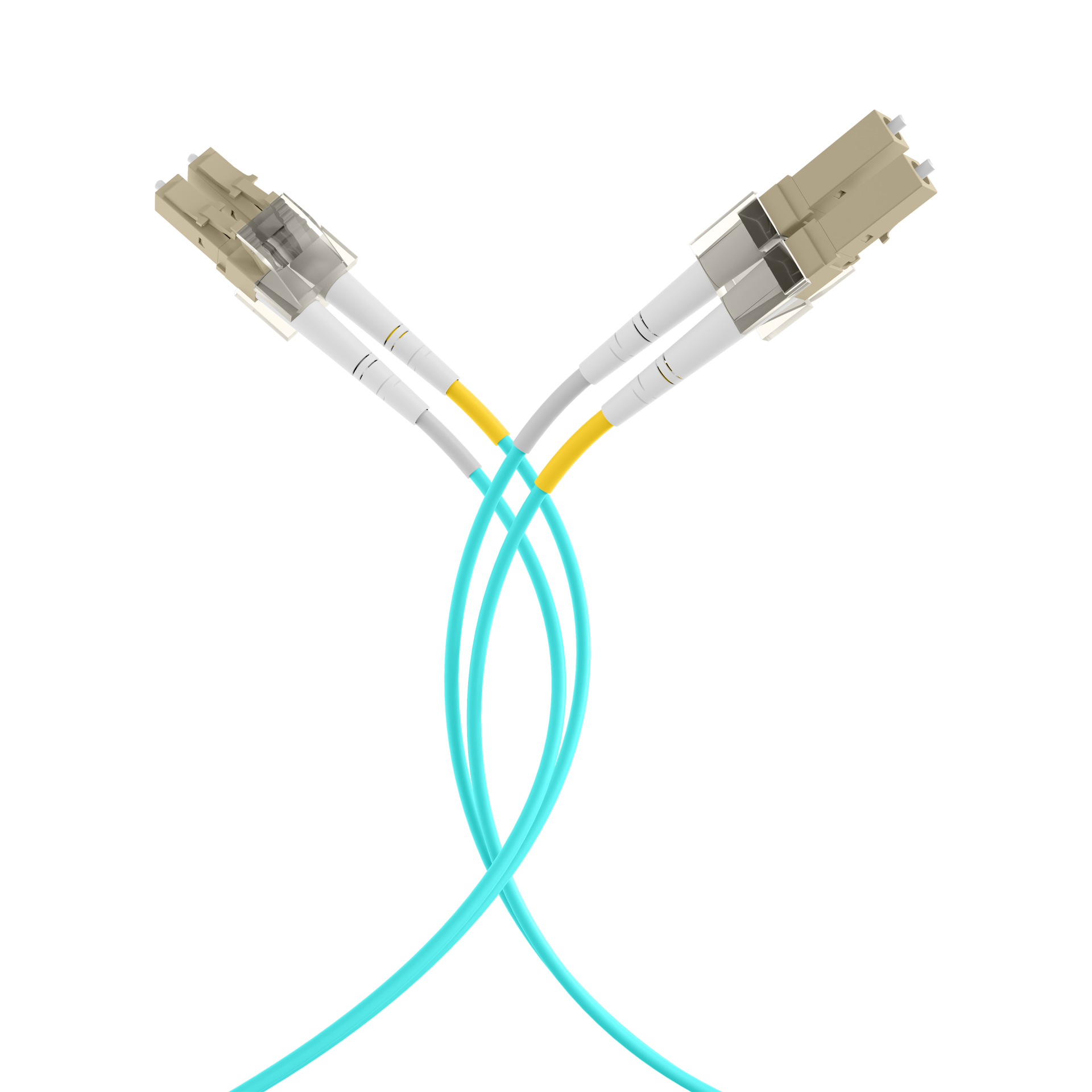 Duplex Patchcable Flat-Twin LC-LC OM3 20m LSZH 3x5mm aqua