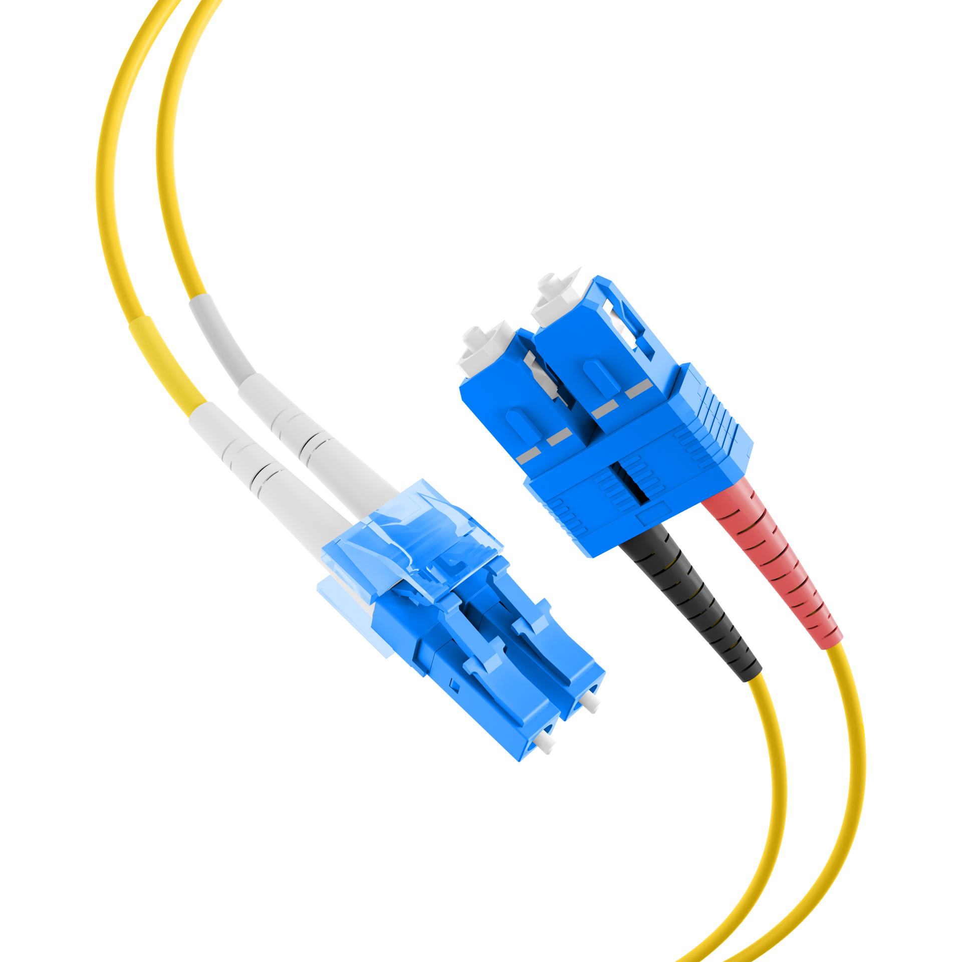 INFRALAN® Duplex Patchkabel Flat-Twin LC-LC OS2 2m LSZH 3x5mm gelb G652D