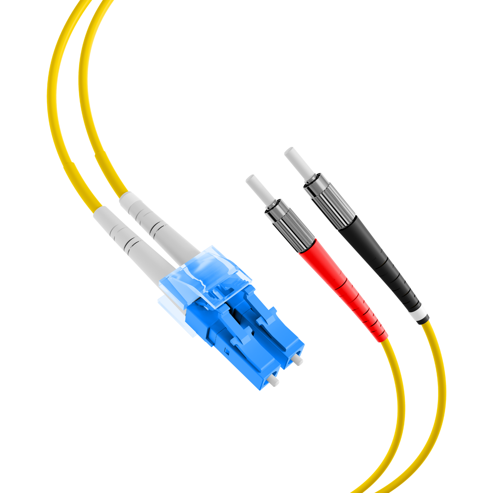 Duplex Patchcable DIN-LC OS2 10m LSZH 2mm yellow