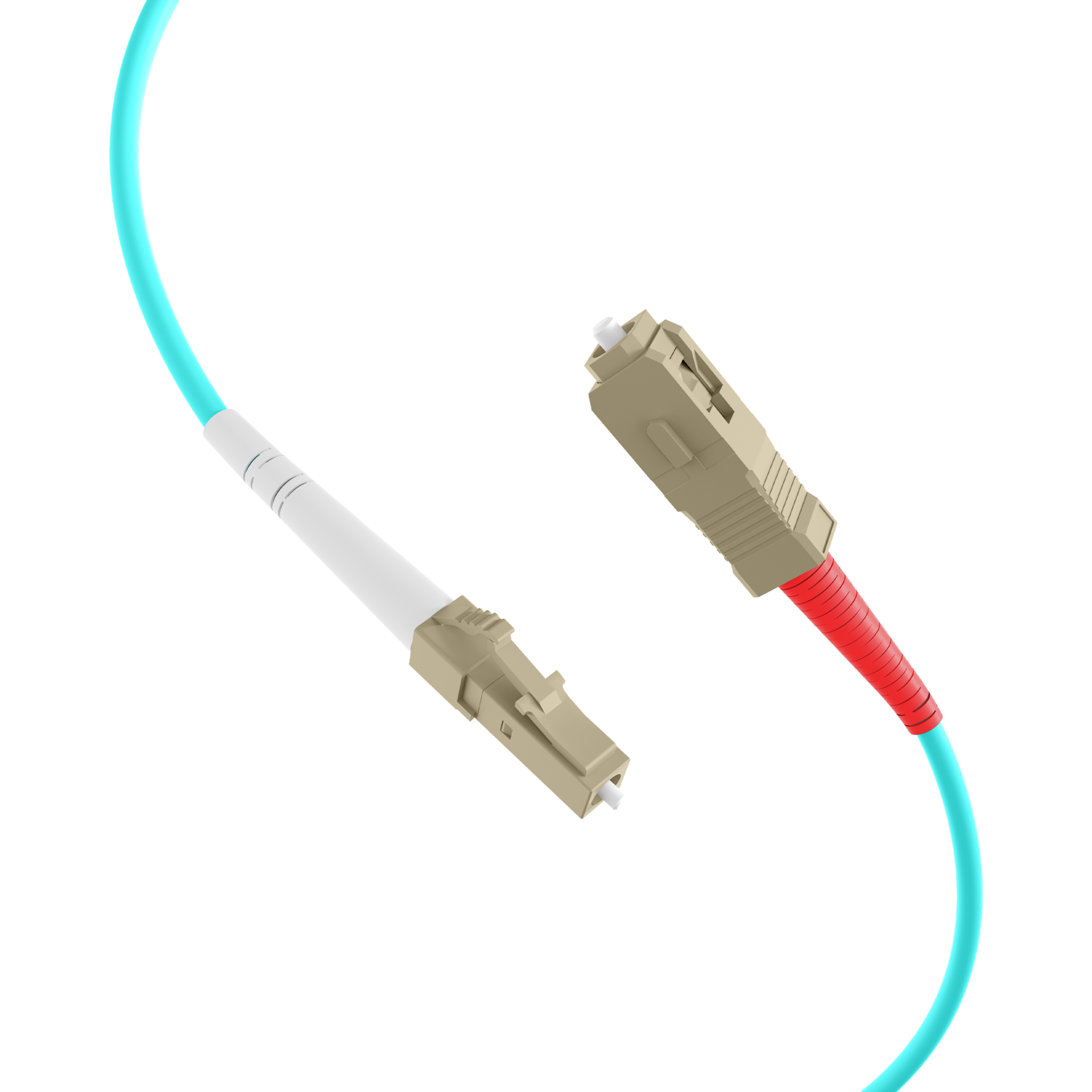 Simplex Fiber Optic Patch Cable LC-SC OM3 2m 2,0mm Aqua 50/125µm