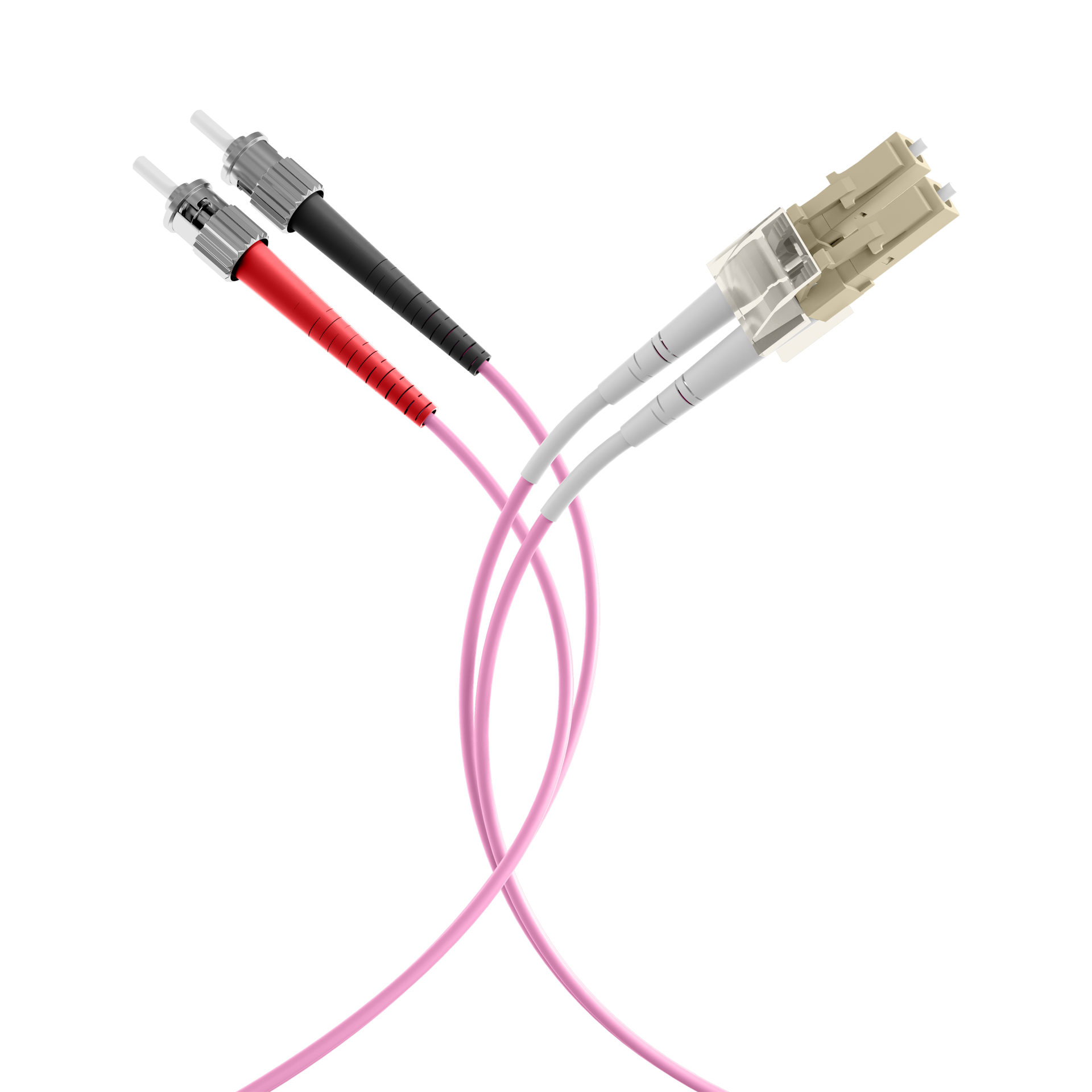 Duplex Patchcable LC-ST OM4 2m LSZH 2mm heatherviolet