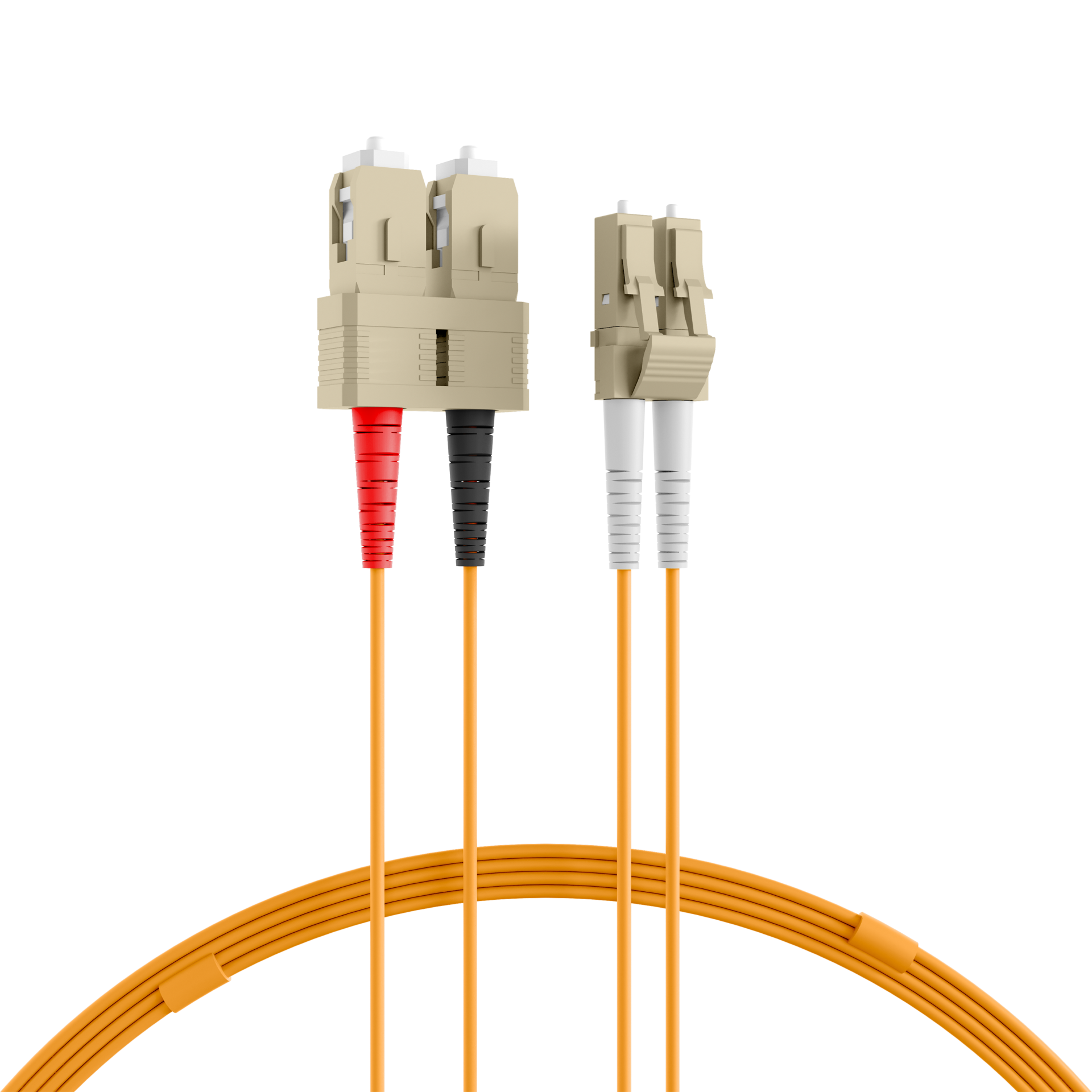 Duplex Patchkabel LC-SC OM2 30m LSZH 2mm orange