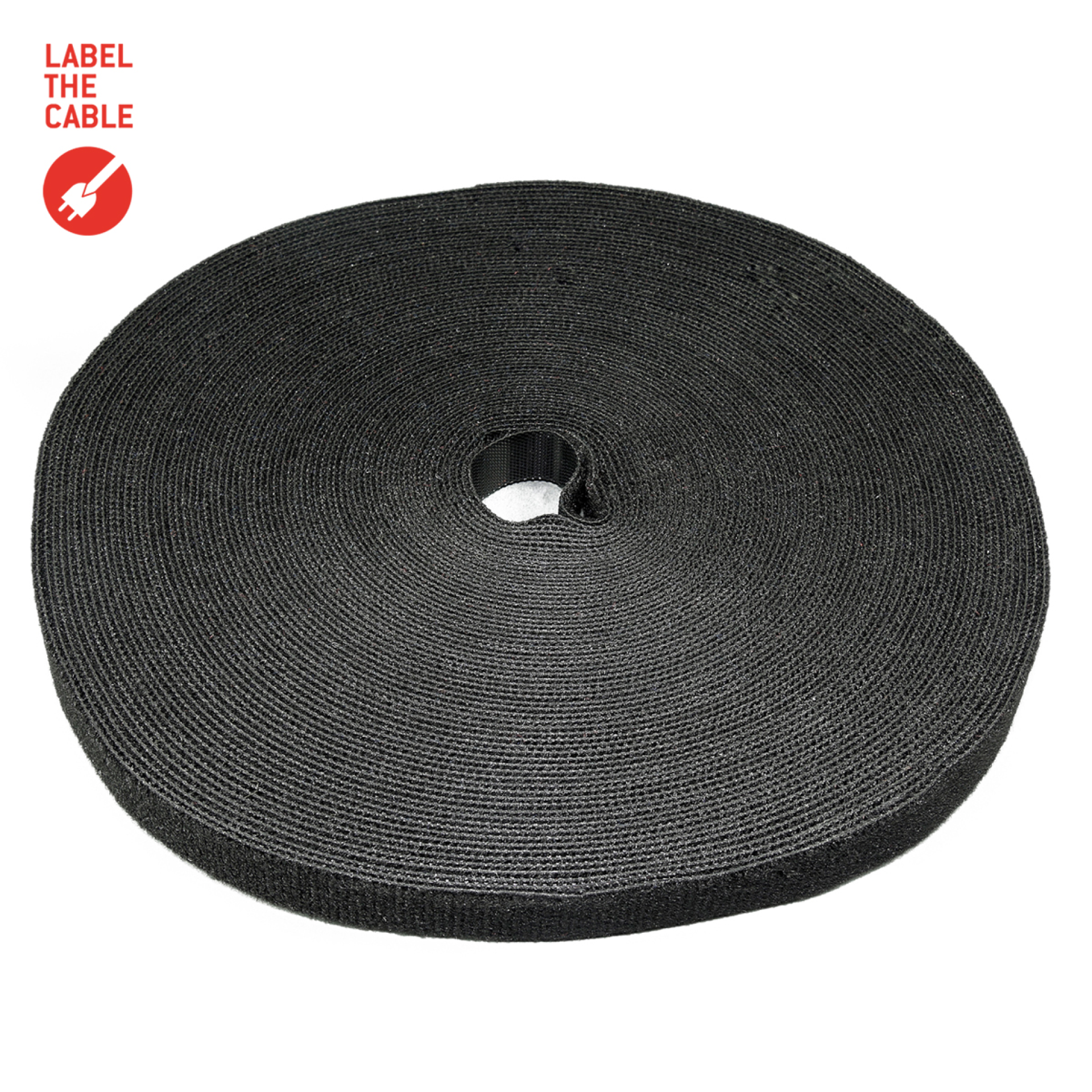 LTC ROLL STRAP Doppelseitige Klettbandrolle,25m schwarz