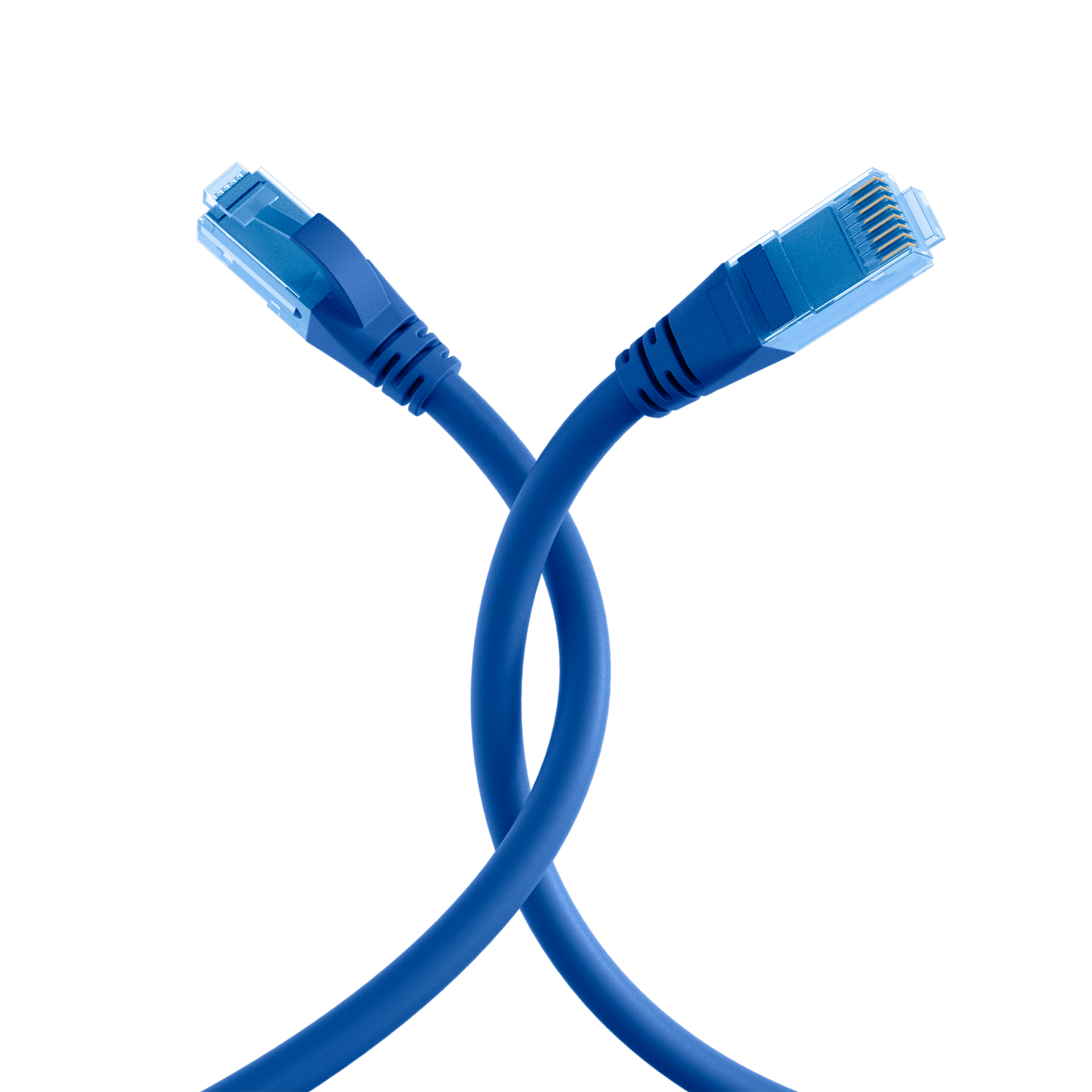 RJ45 Patchkabel Cat.6A U/UTP LSZH  Premium 500MHz blau 1m