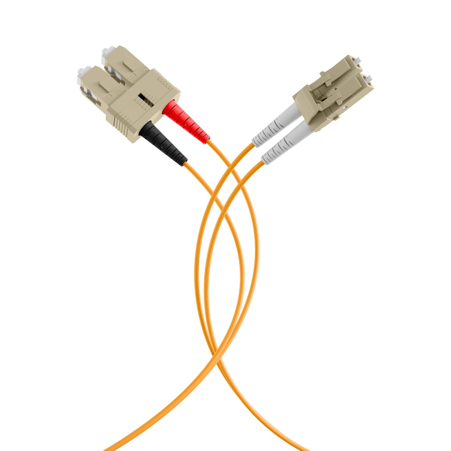 Duplex Patchkabel LC-SC OM2 3m LSZH 2mm orange