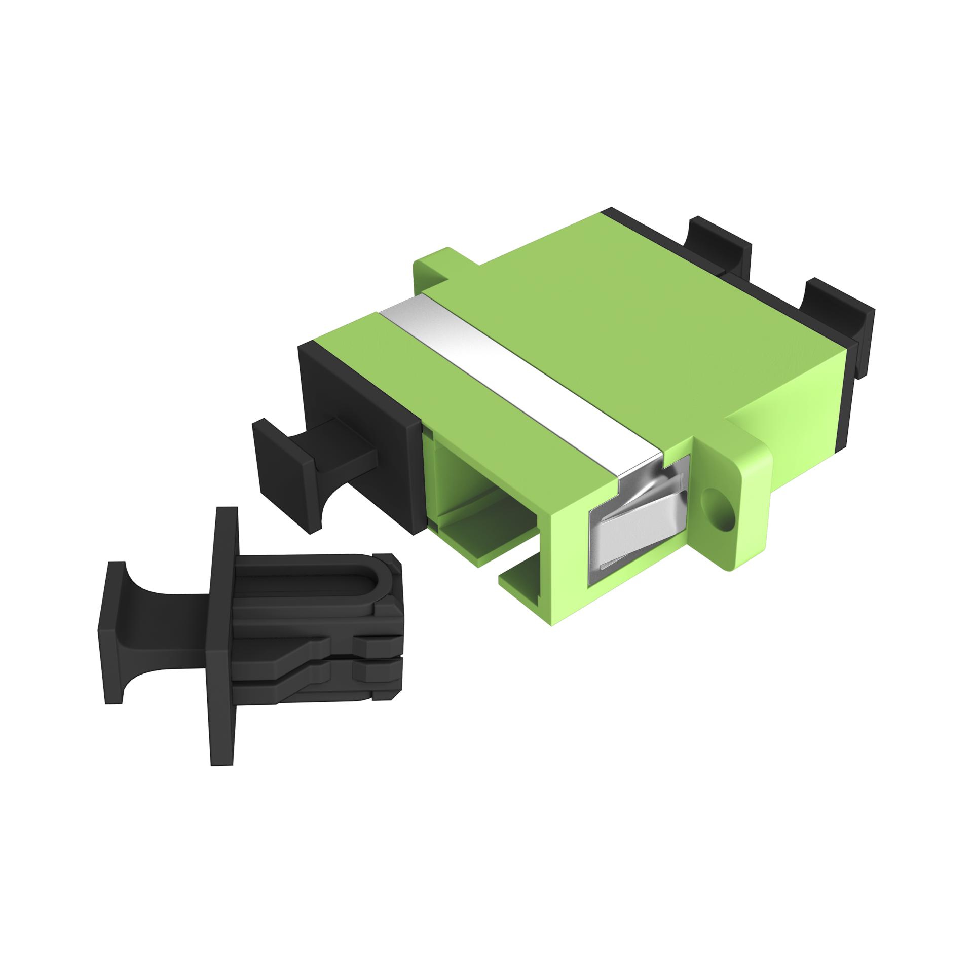 Adapter  SC Duplex OM5 lime green 