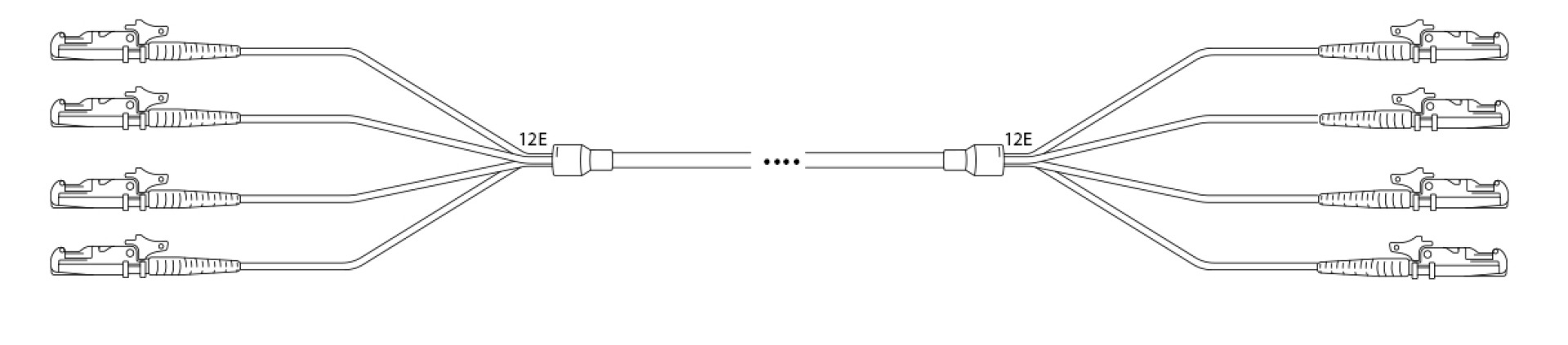 Mini-Breakout I-V(ZN) H OS2 9/125µm E2000®/E2000® 12E 1,0m