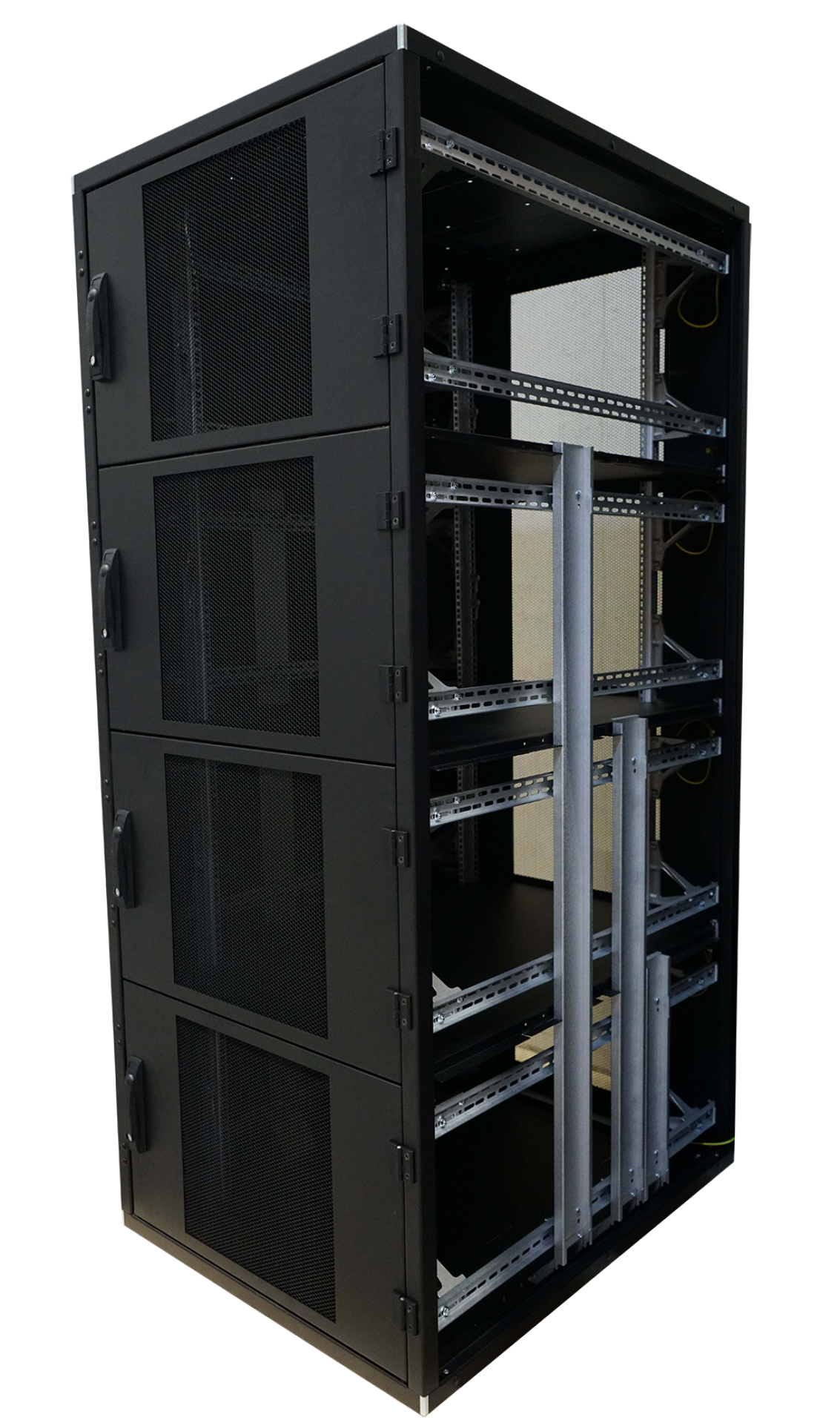 Co-Location Rack PRO, 4 x 10HE, 800x1000,mm, F+R 1-tlg. perforiert, RAL7035